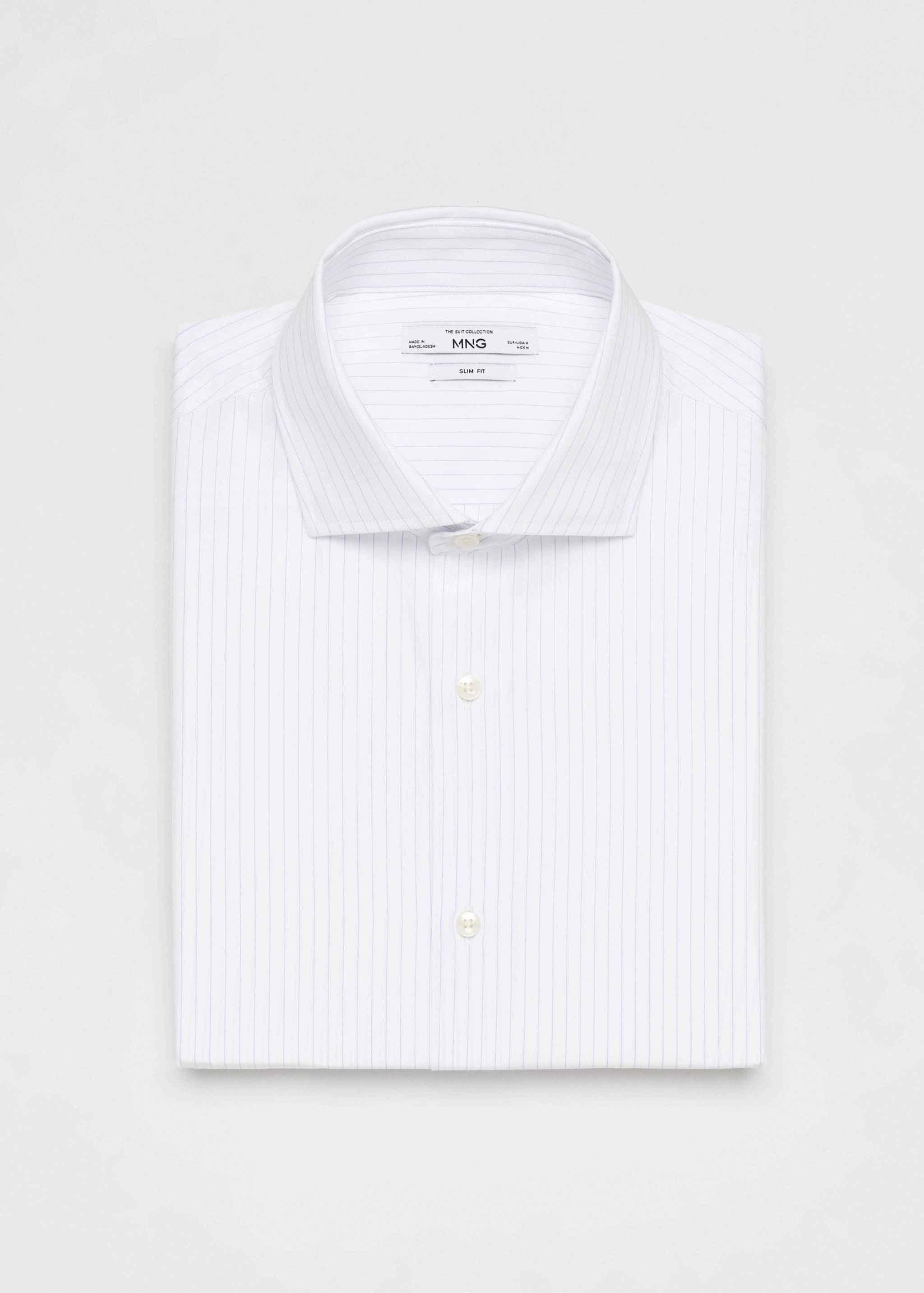 Slim-fit micro-print twill suit shirt - Details of the article 8