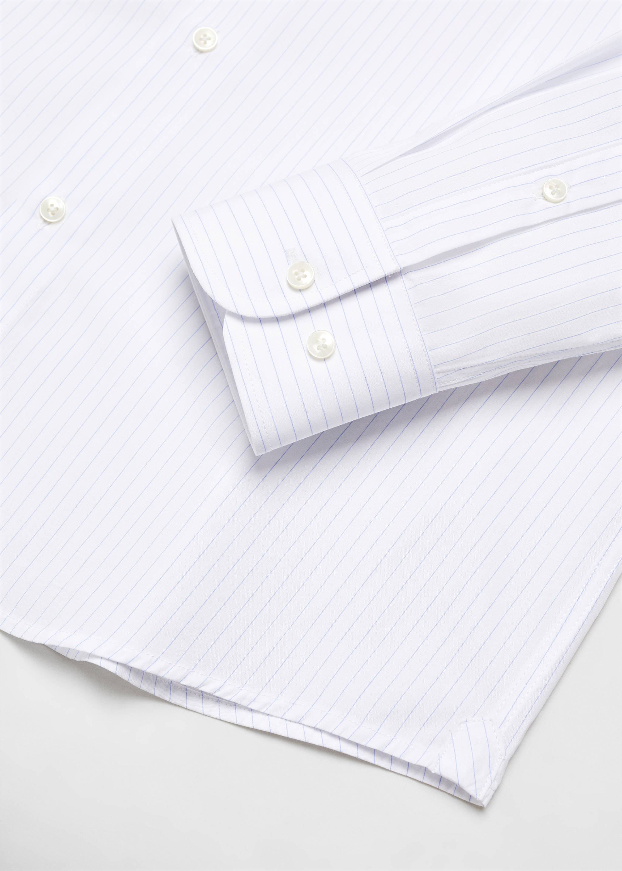 Slim-fit micro-print twill suit shirt - Details of the article 0