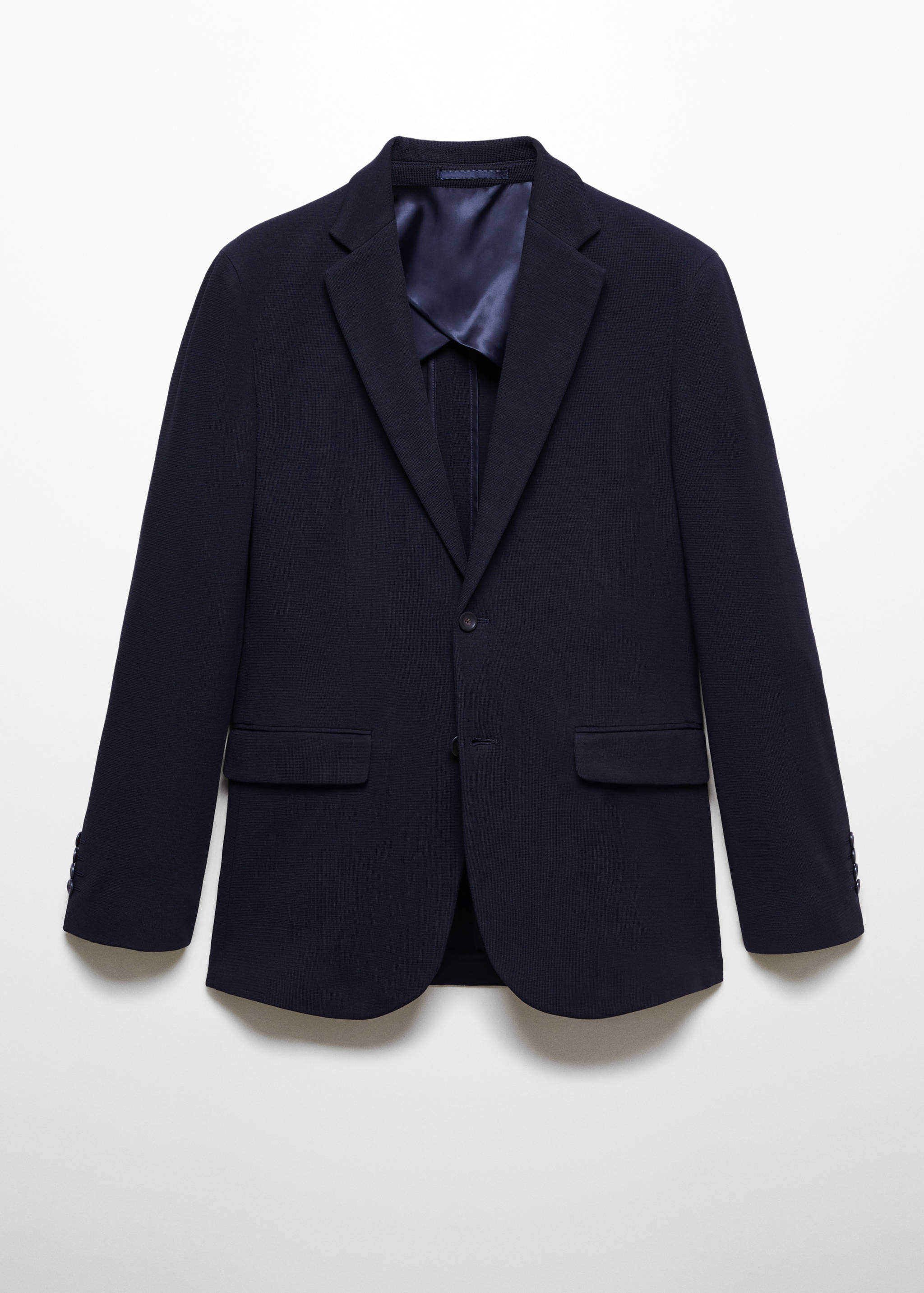 Structured slim fit cotton blazer - Article without model