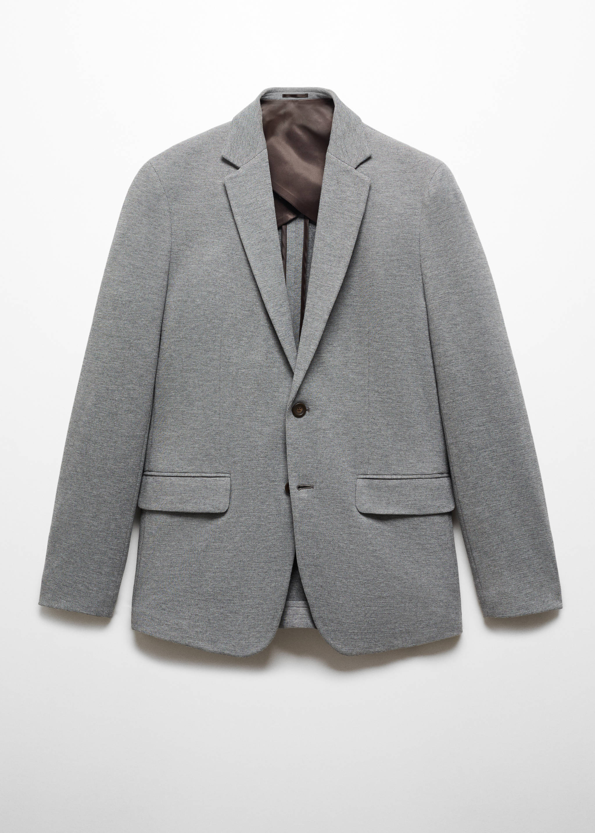 Structured slim fit cotton blazer - Article without model