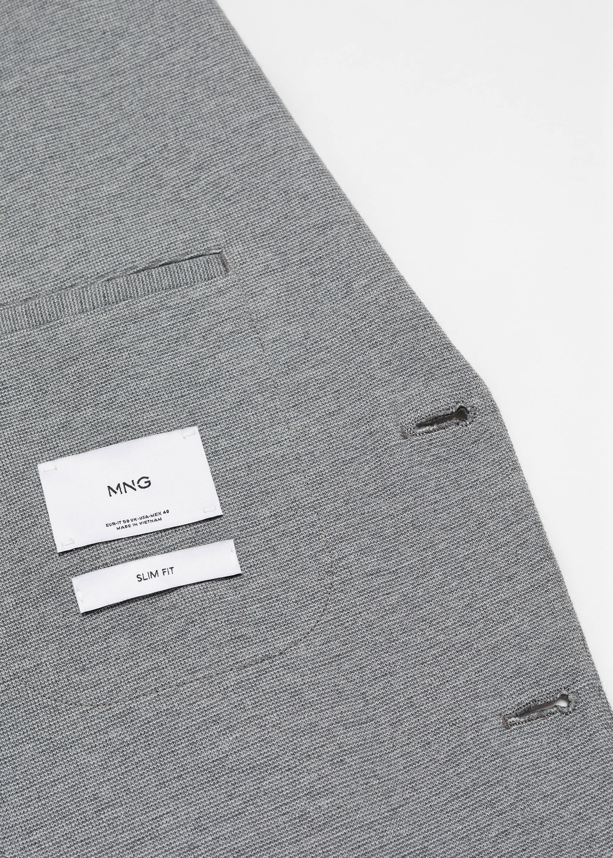 Structured slim fit cotton blazer - Details of the article 8