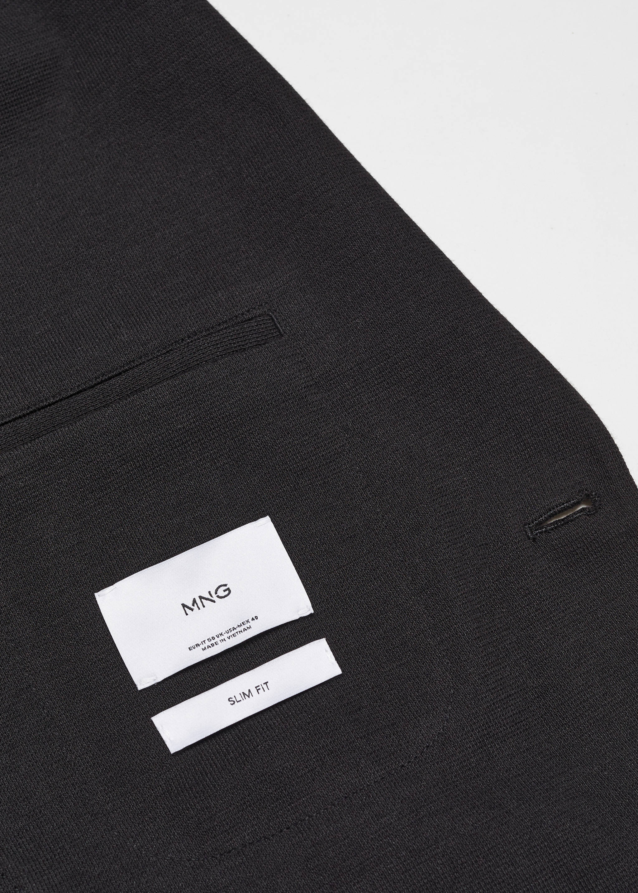 Structured slim fit cotton blazer - Details of the article 0