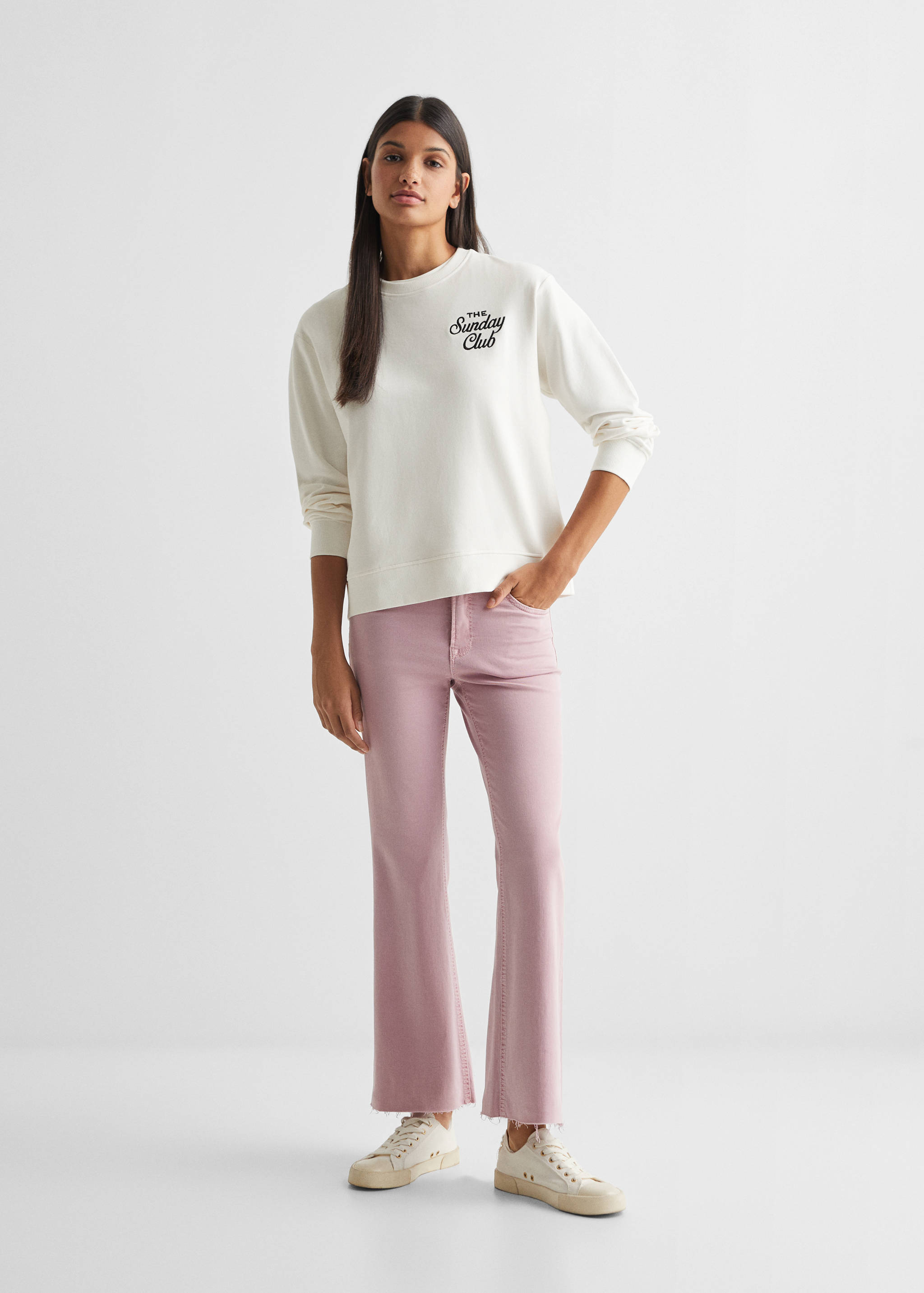 Sudadera mensaje algodón - Plano general