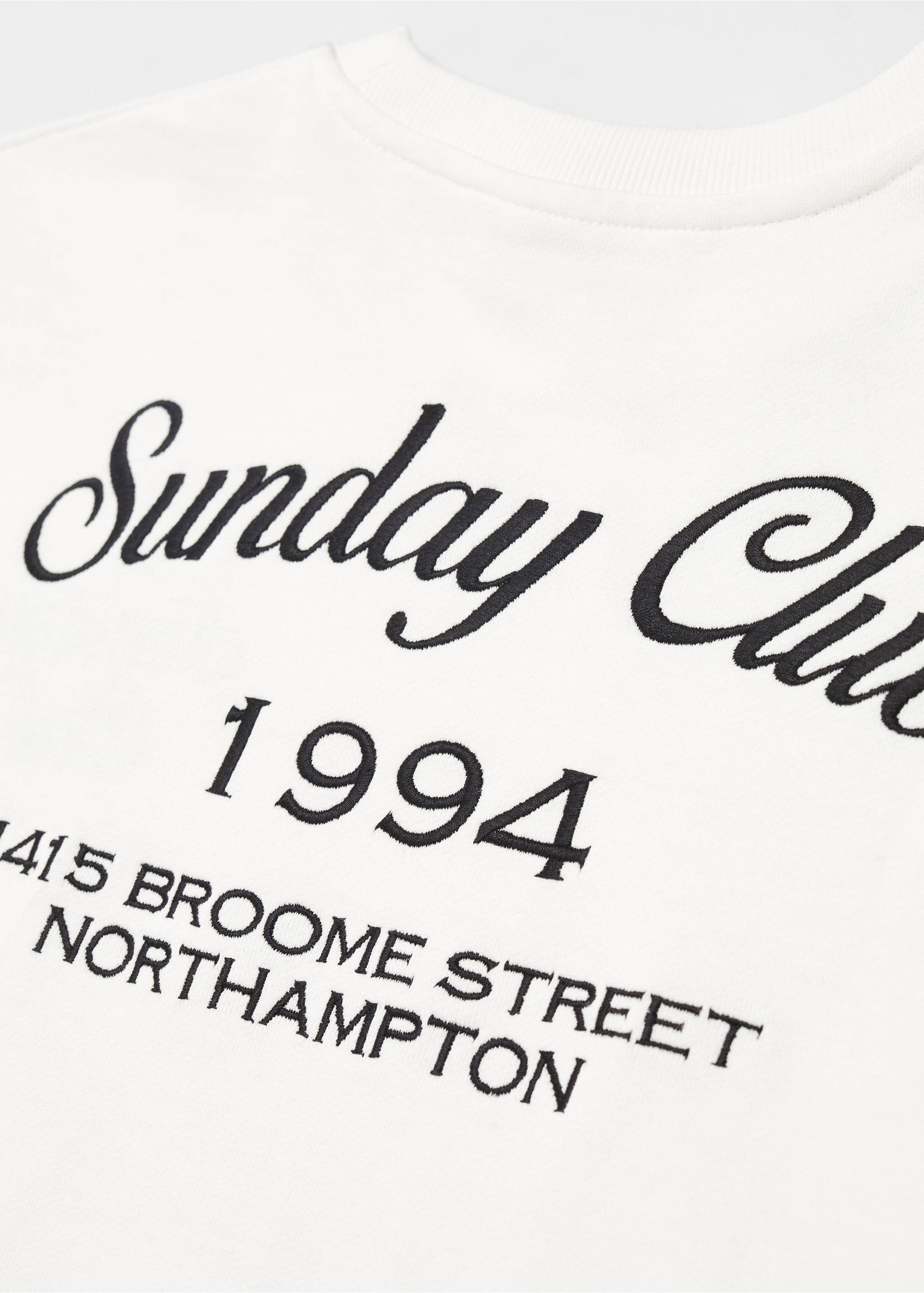 Sudadera mensaje algodón - Detalle del artículo 8, Blanco roto. Ref: 67070631-00.