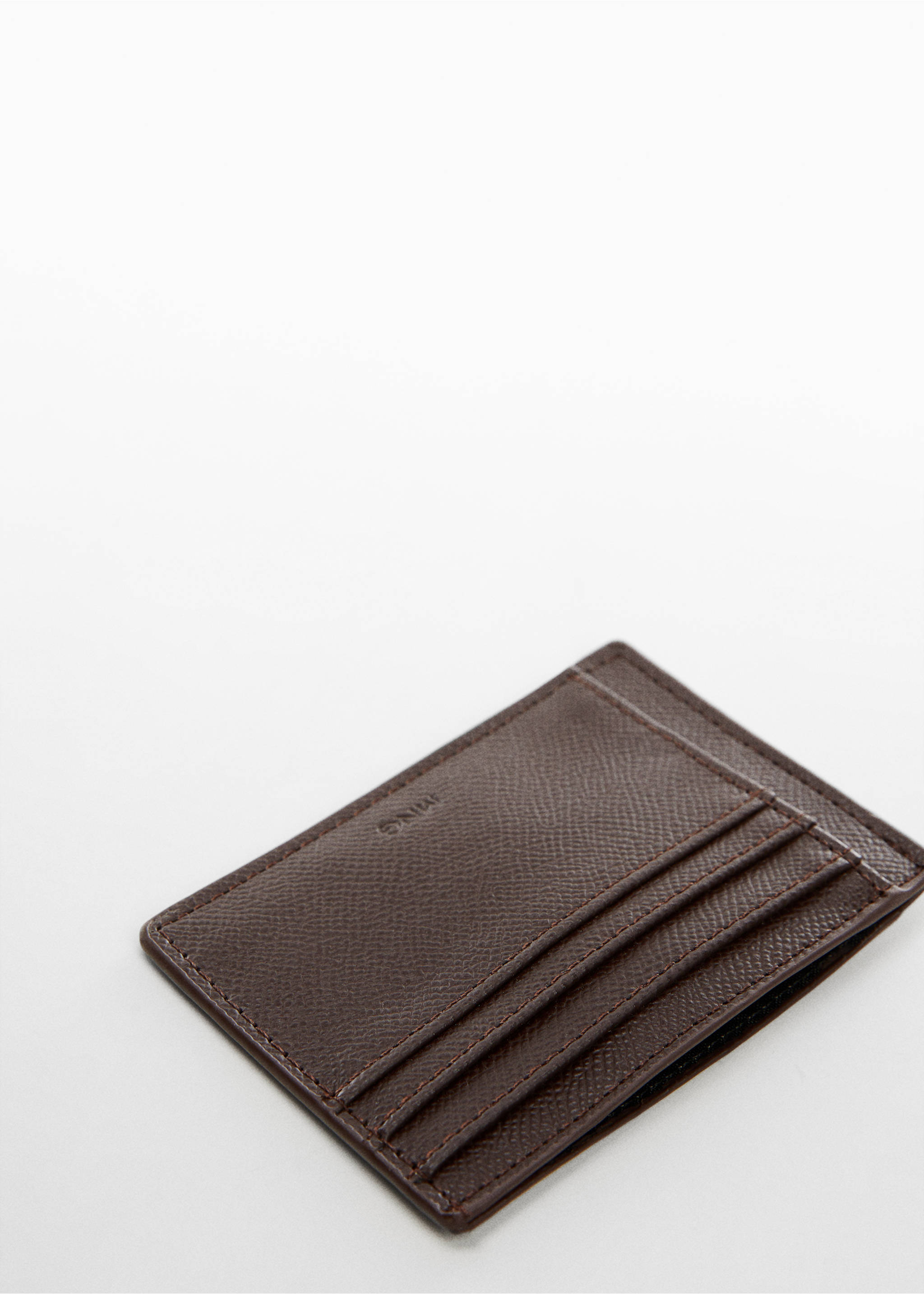 Anti-contactless peaked card holder - Medium plane, Chocolate. Ref: 67070635-00.