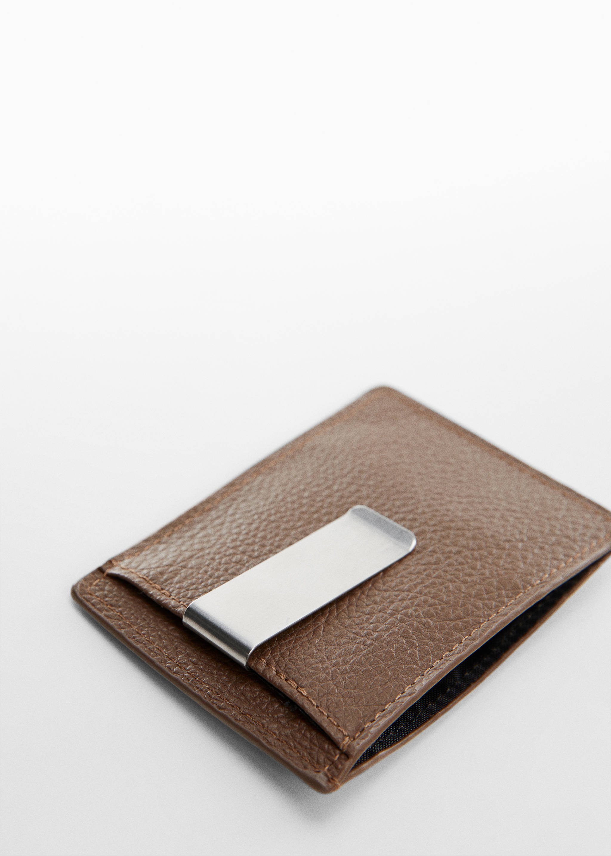 Anti-contactless peaked card holder - Medium plane, Brown. Ref: 67070637-00.