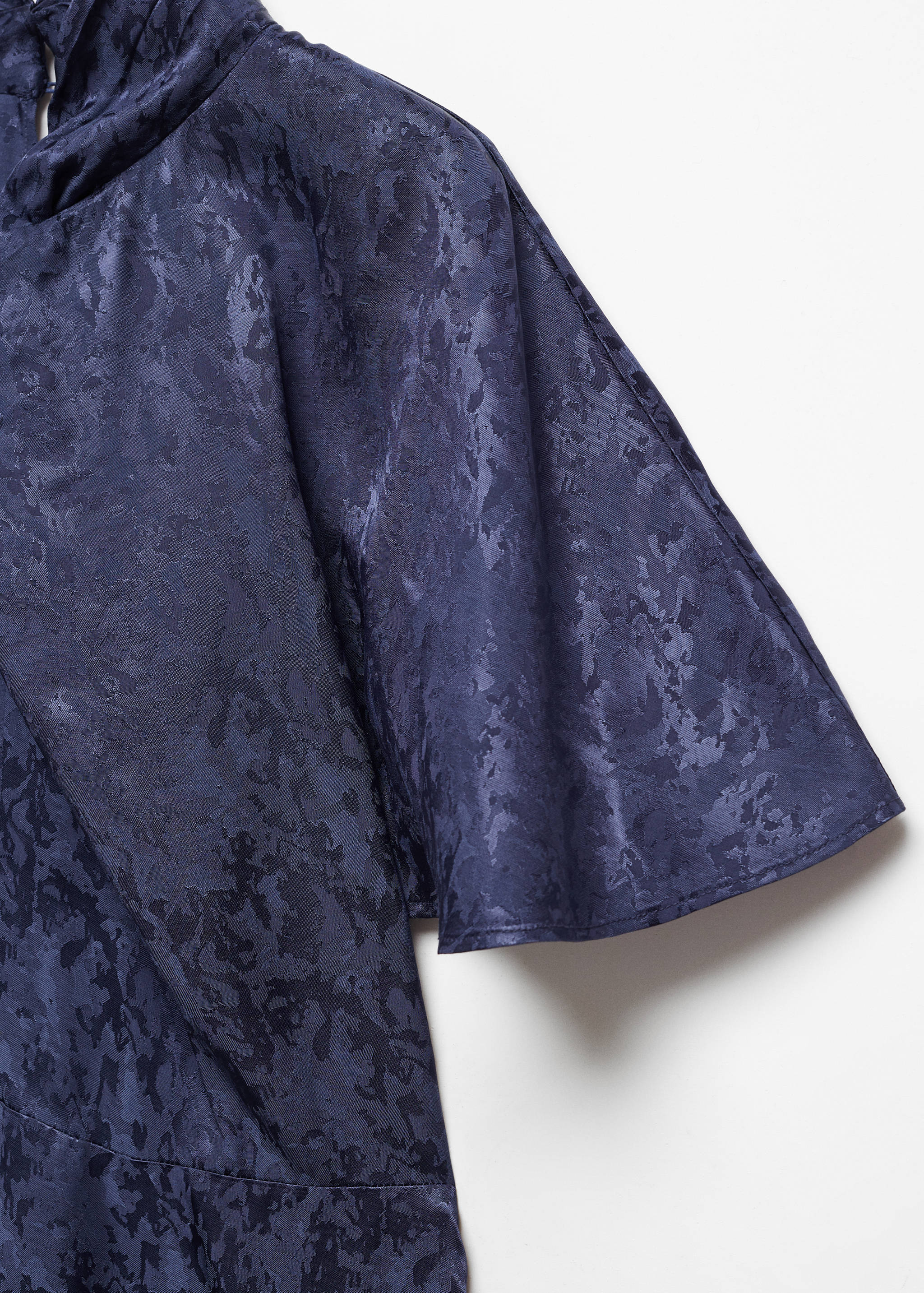 Cross-neck jacquard dress - Details of the article 8