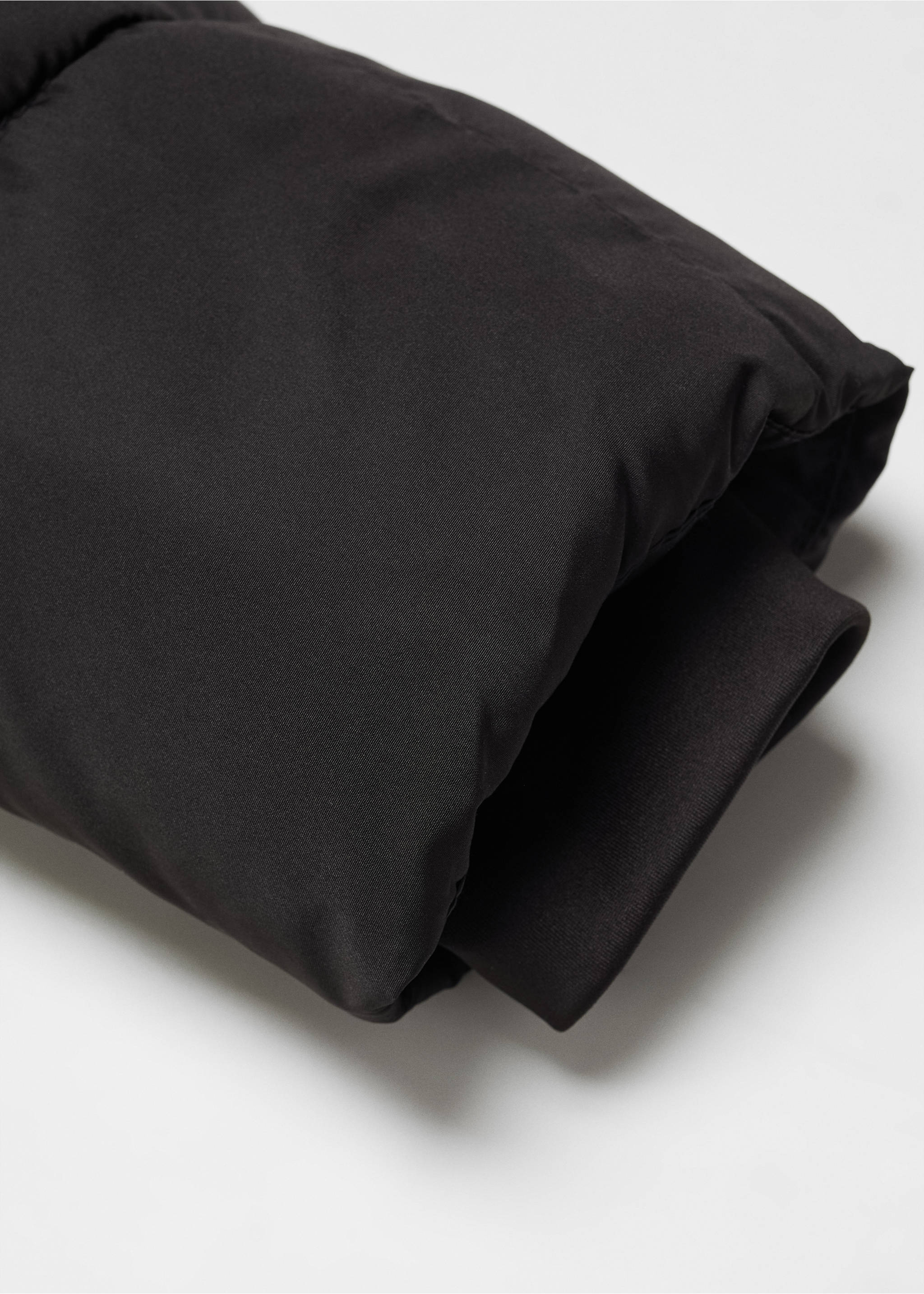 Hood puffer coat - Details of the article 0, Black. Ref: 67070640-00.