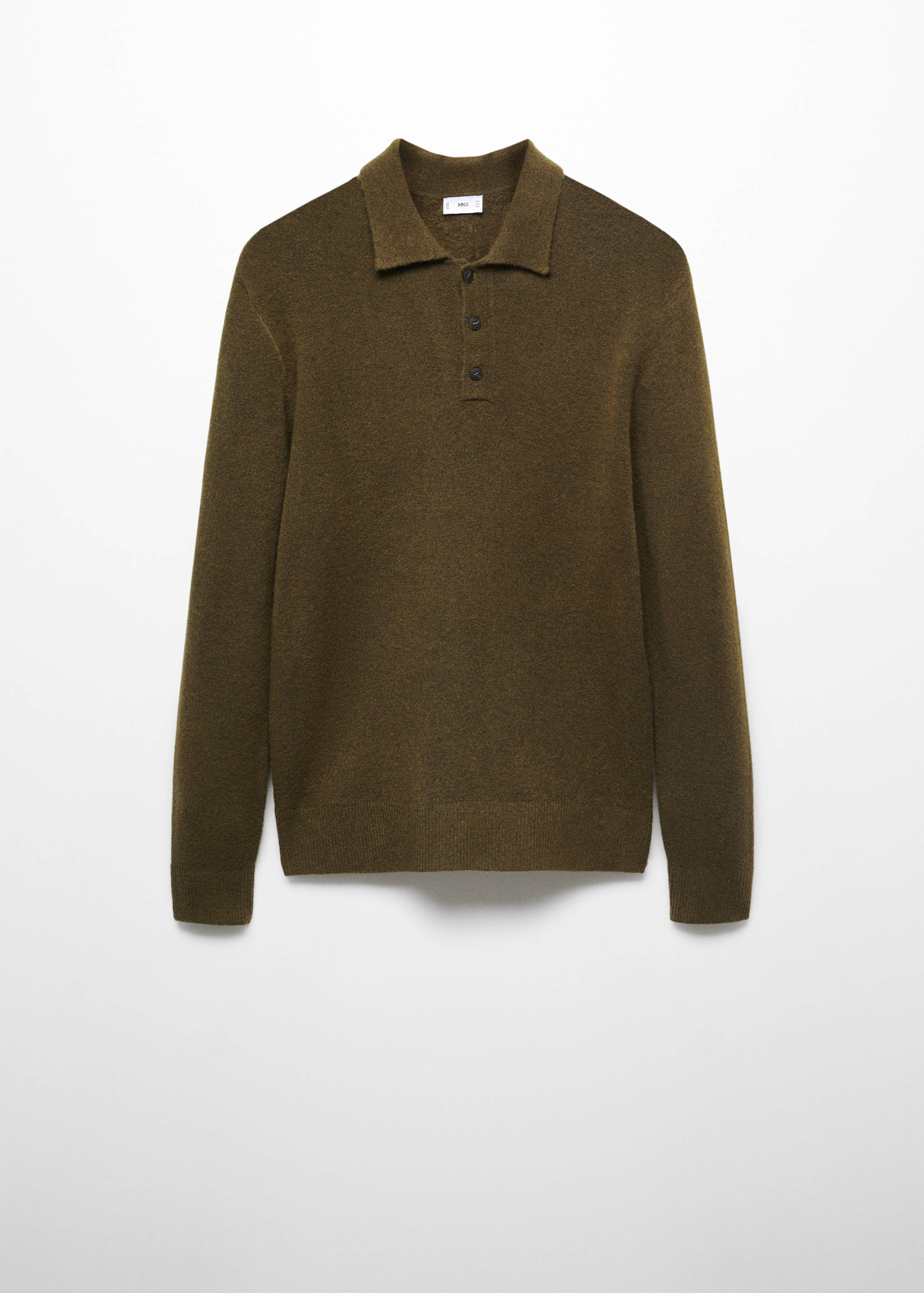 Strick-Poloshirt mit Mini-Bouclé - Artikel ohne Model