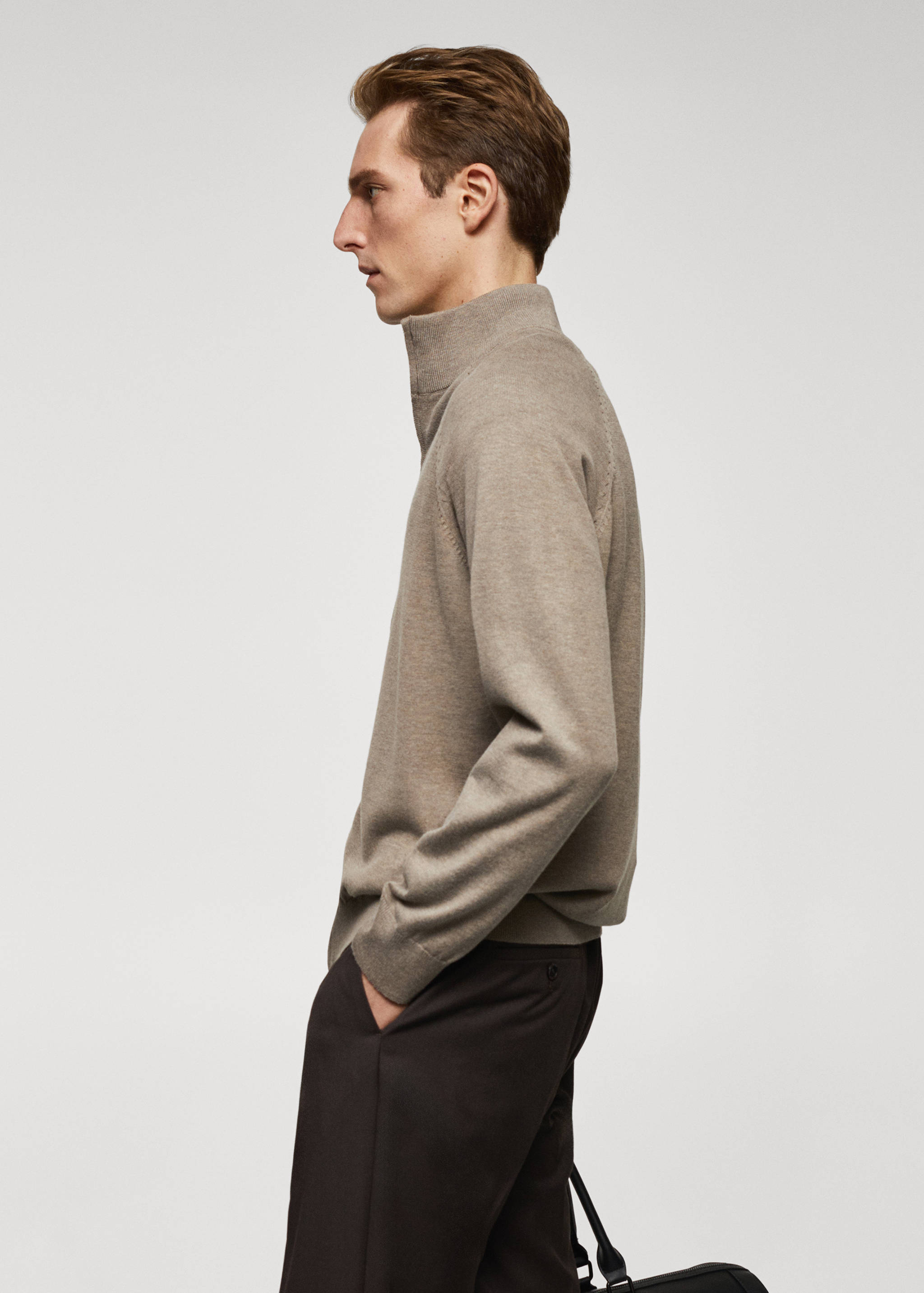 Baumwollstrickjacke mit Zipper - Detail des Artikels 2