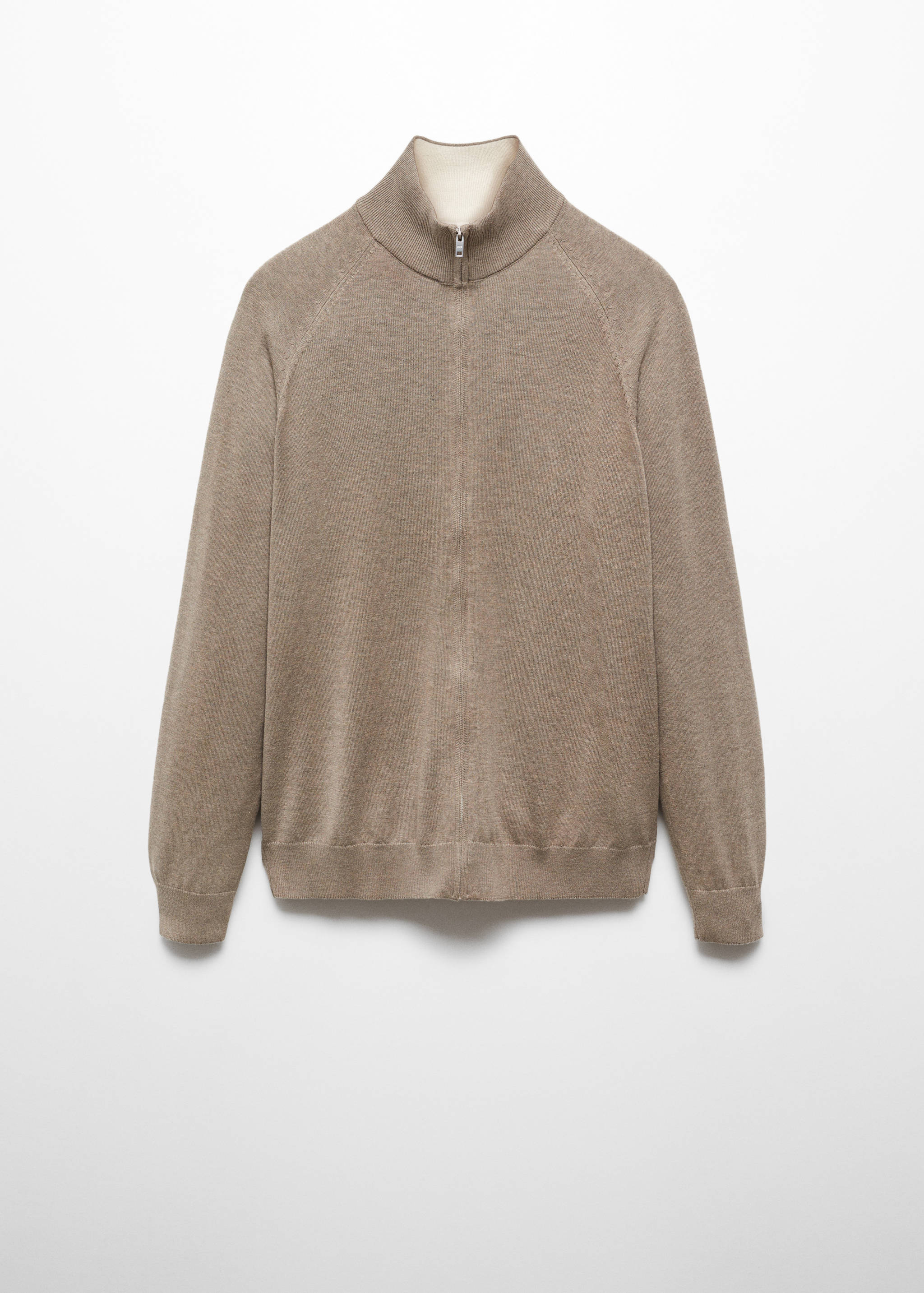 Baumwollstrickjacke mit Zipper - Artikel ohne Model