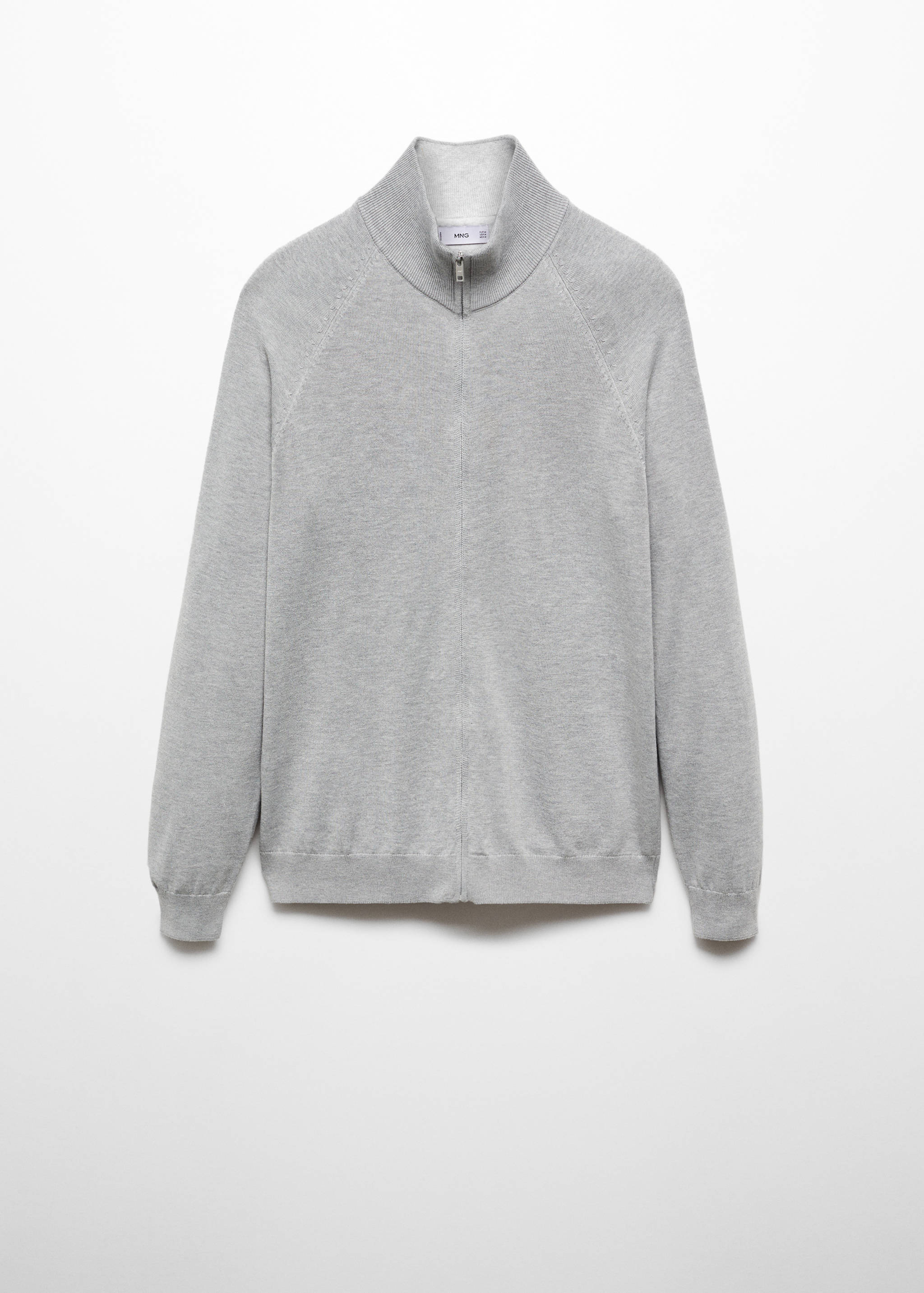 Baumwollstrickjacke mit Zipper - Artikel ohne Model