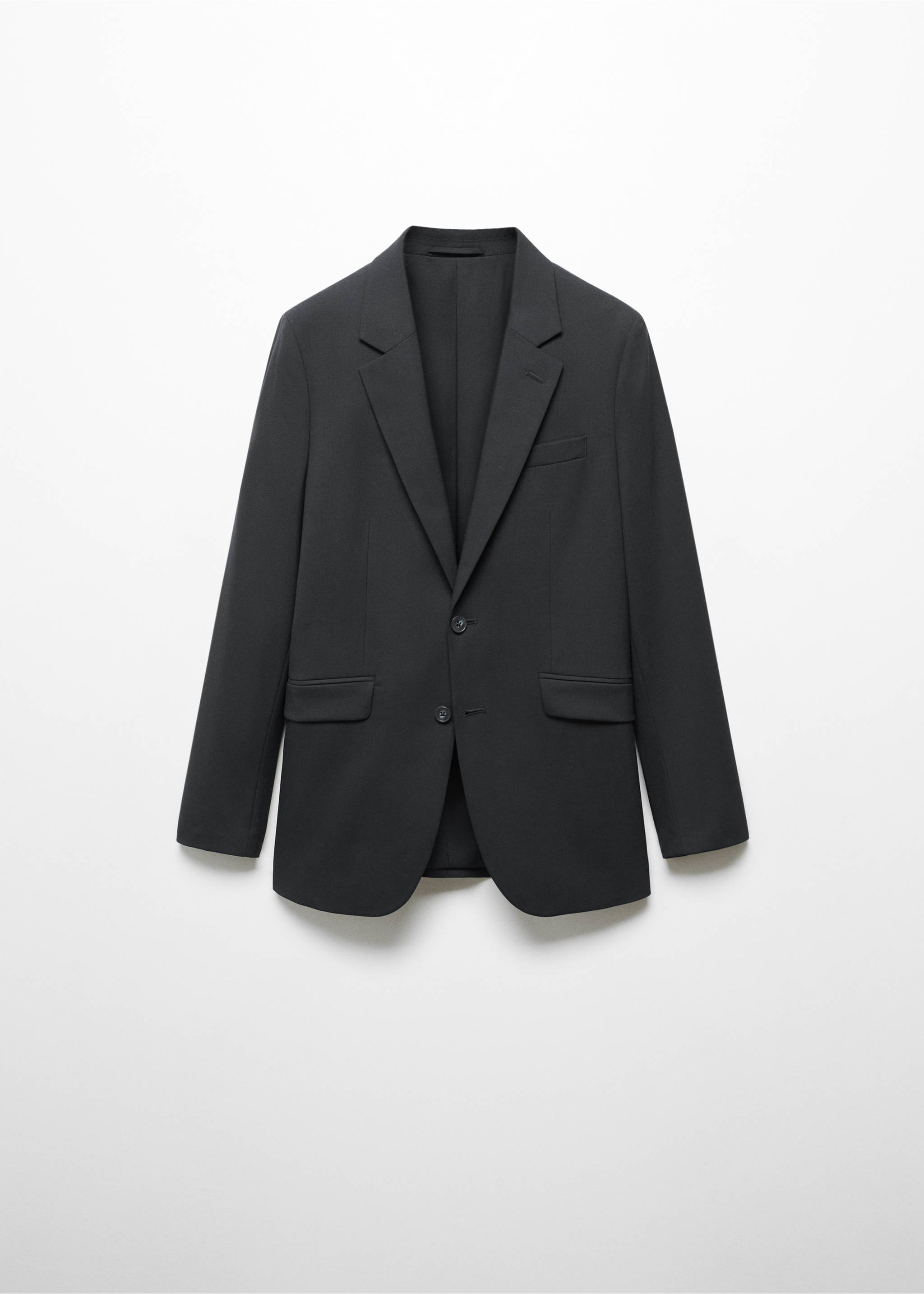 Slim-fit suit jacket - Article without model, Black. Ref: 67070648-00.