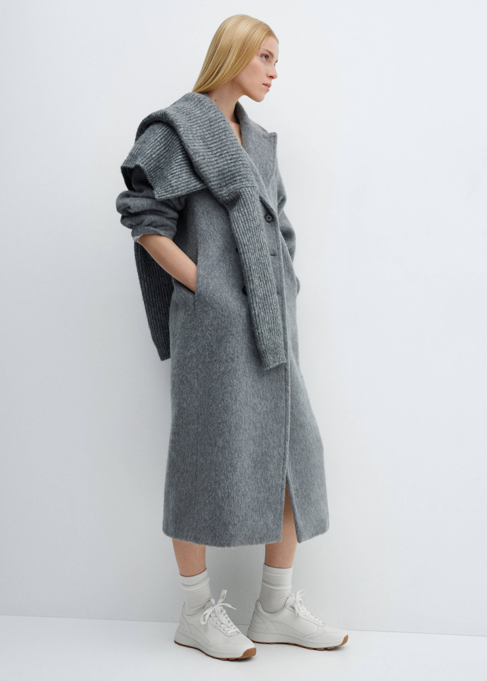 Lace-up leather sneakers - General plane