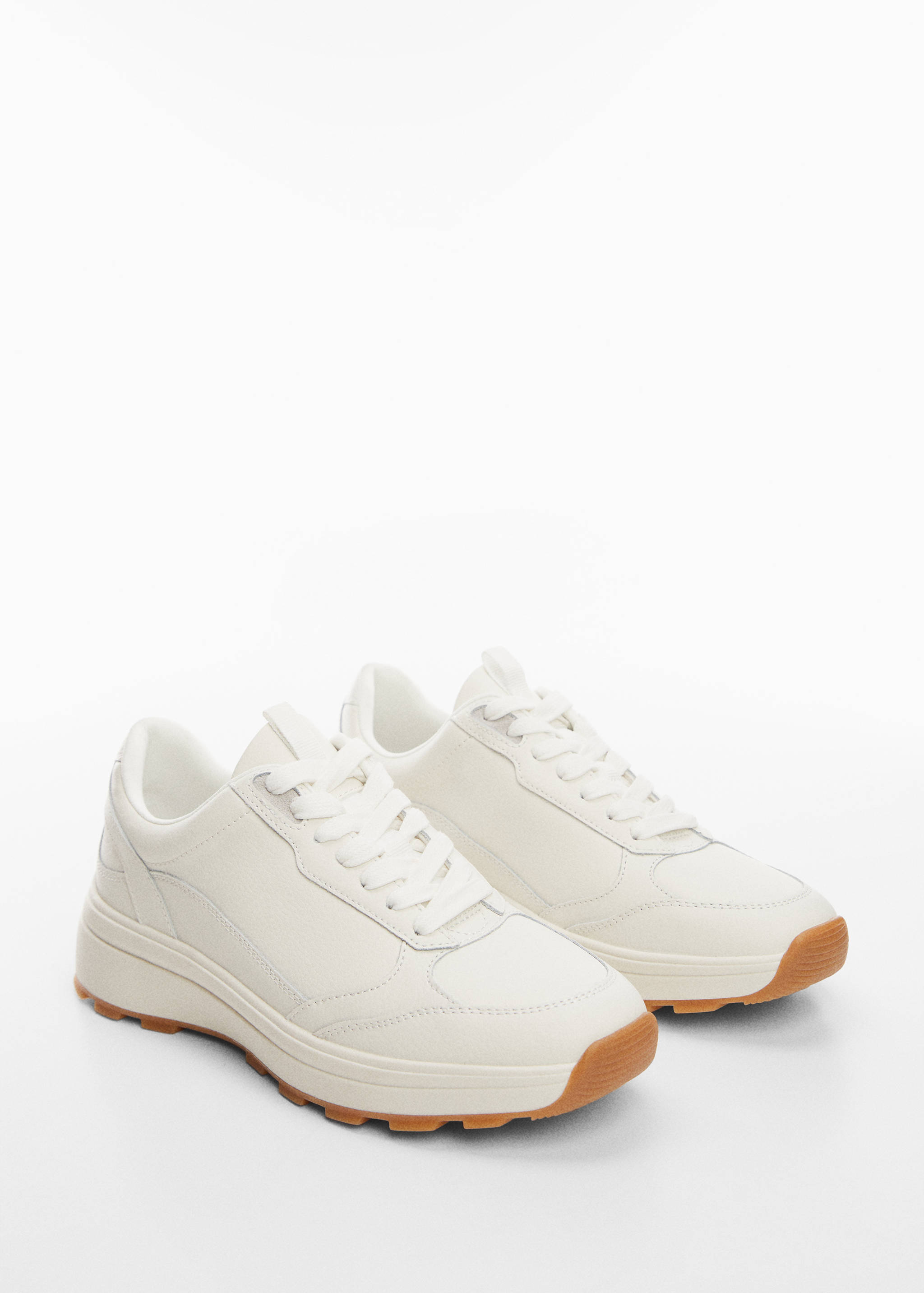 Lace-up leather sneakers - Medium plane