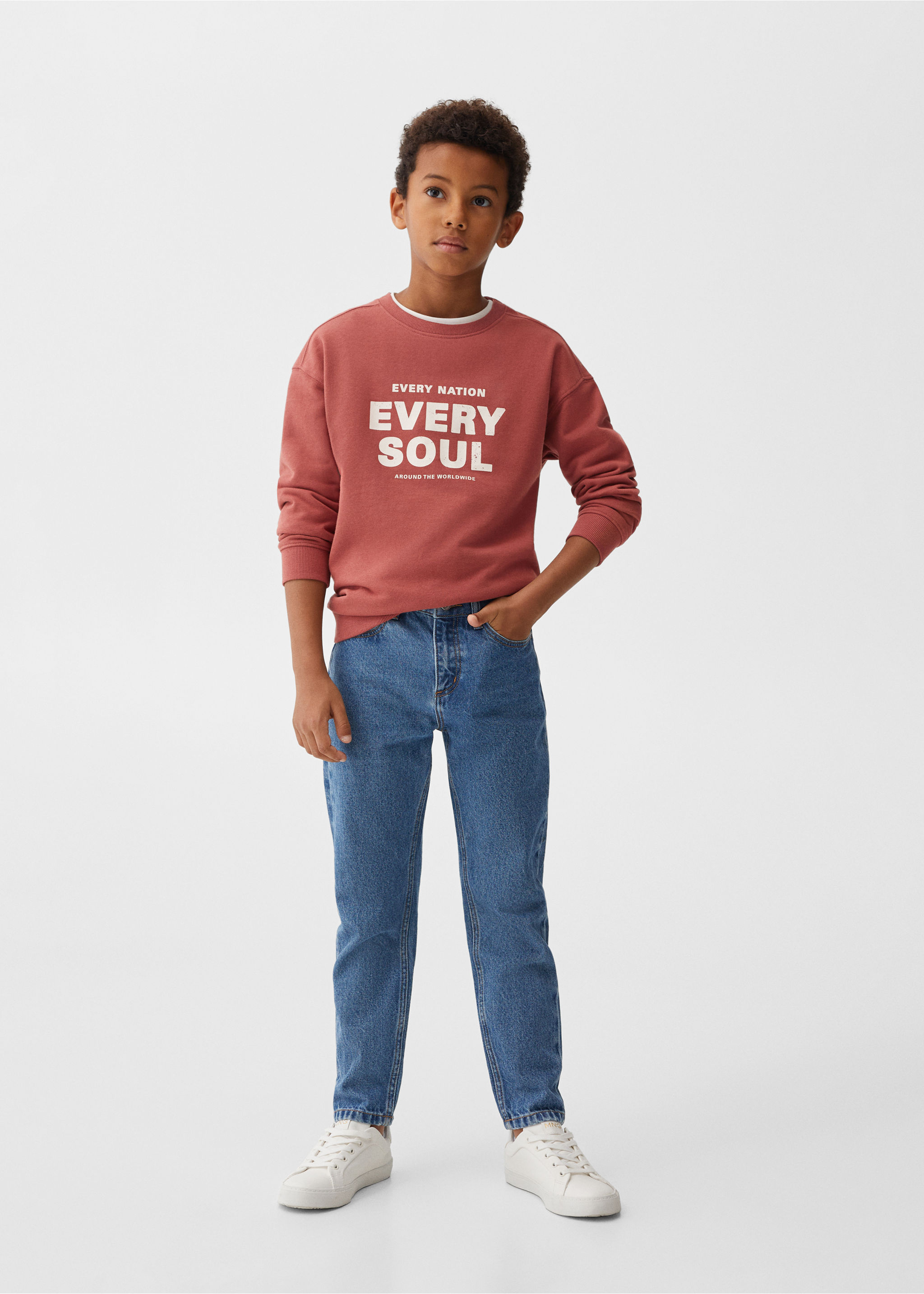 Sweater coton message - Plan général