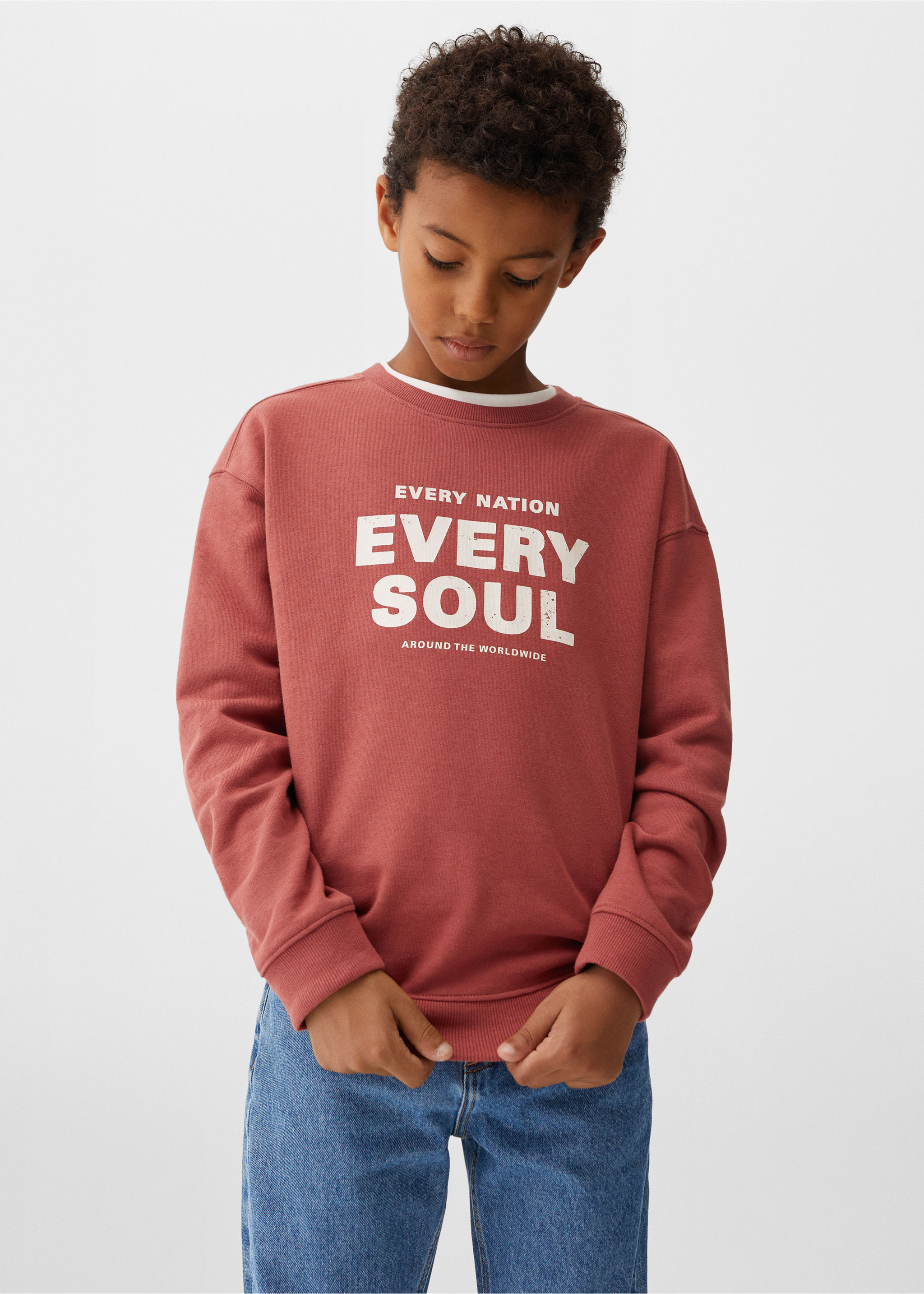 Sweater coton message - Plan moyen
