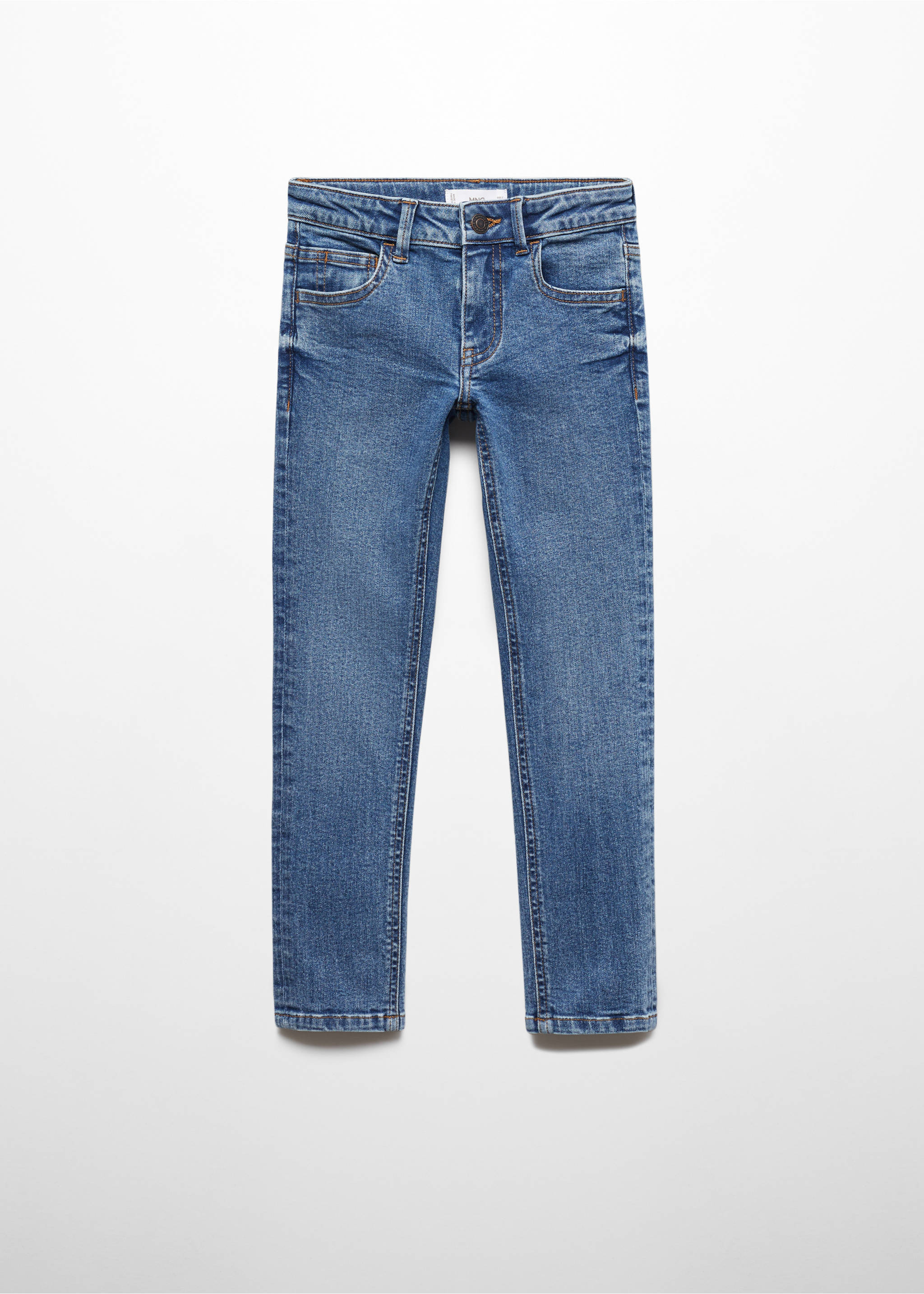 Cotton skinny Jeans - Article without model, Medium Blue. Ref: 67070660-00.