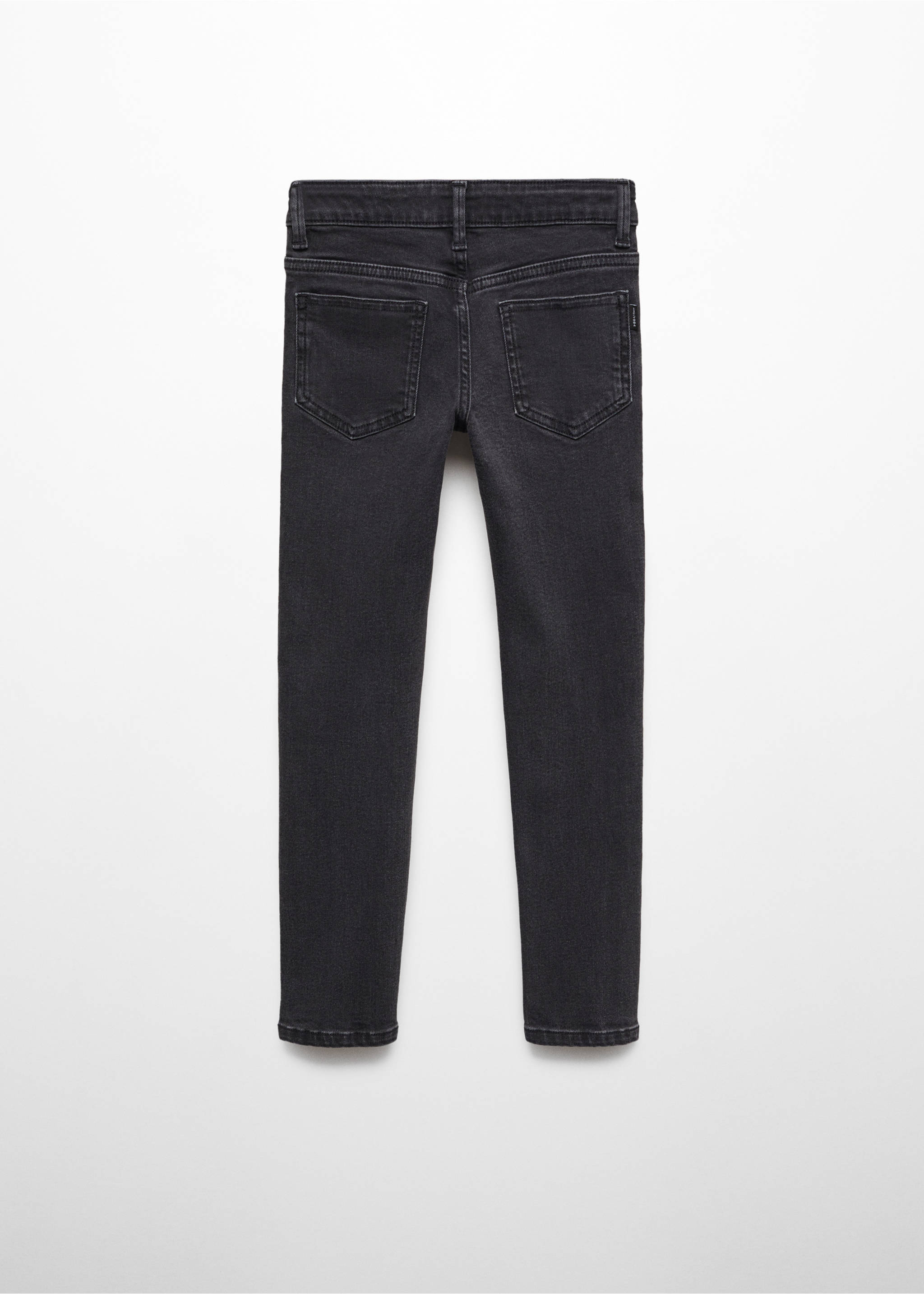 Cotton skinny Jeans - Reverse of the article, Black denim. Ref: 67070660-00.