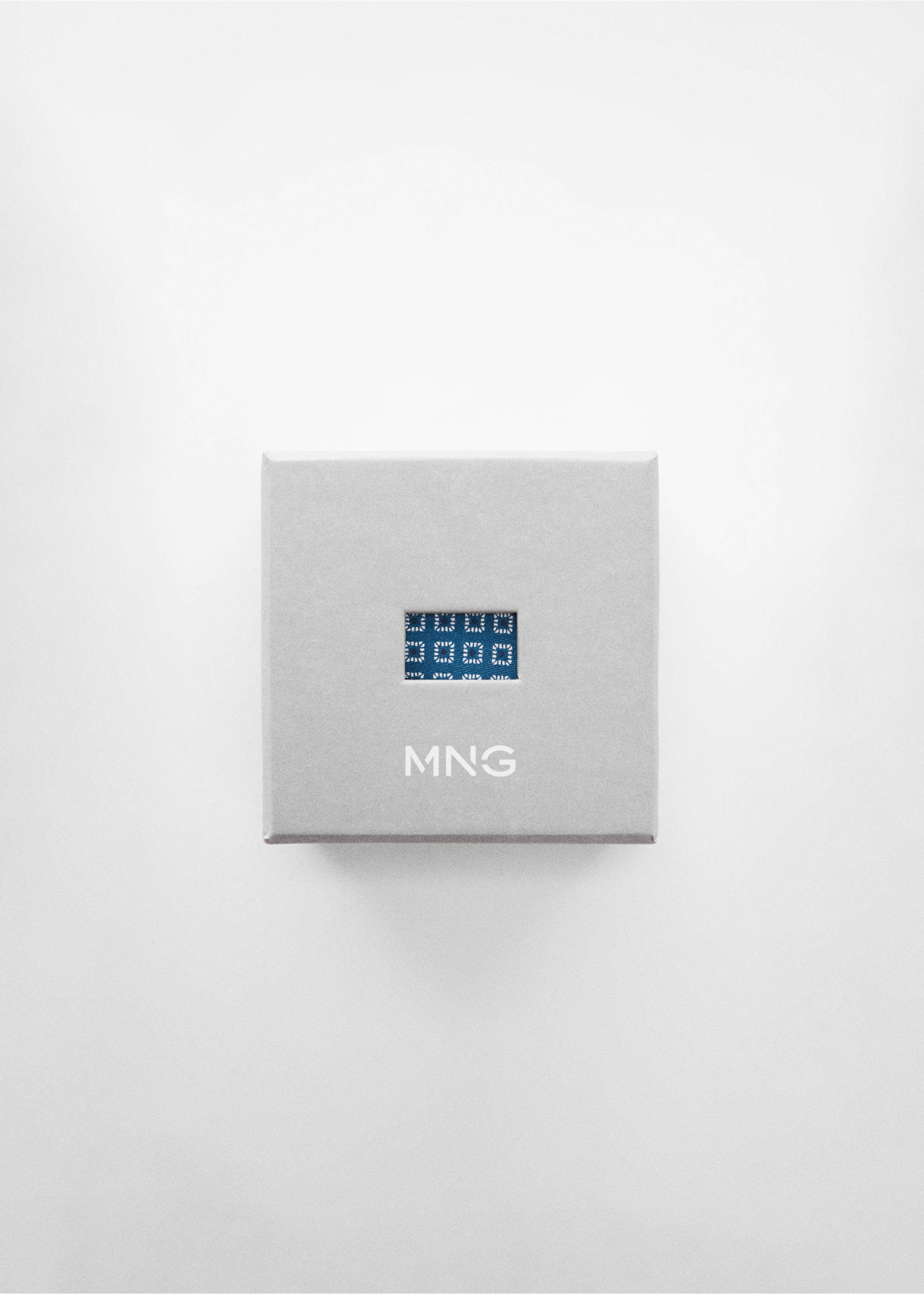 Printed mulberry silk scarf - Details of the article 2, Navy. Ref: 67070669-00.