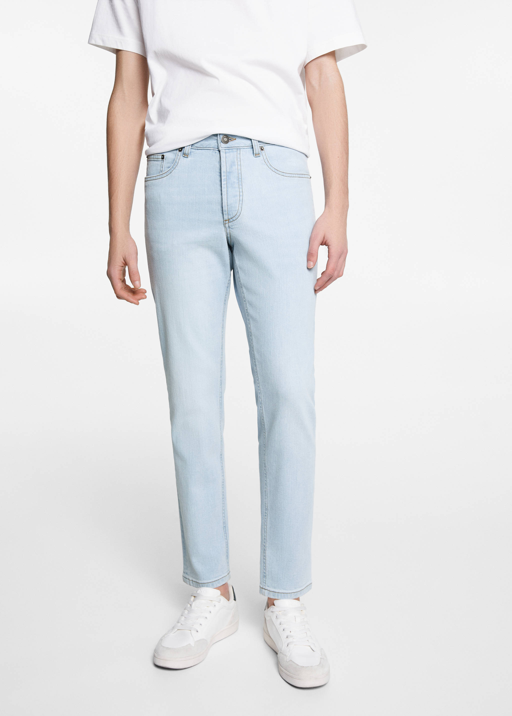 Slim-fit jeans with buttons - Details of the article 6