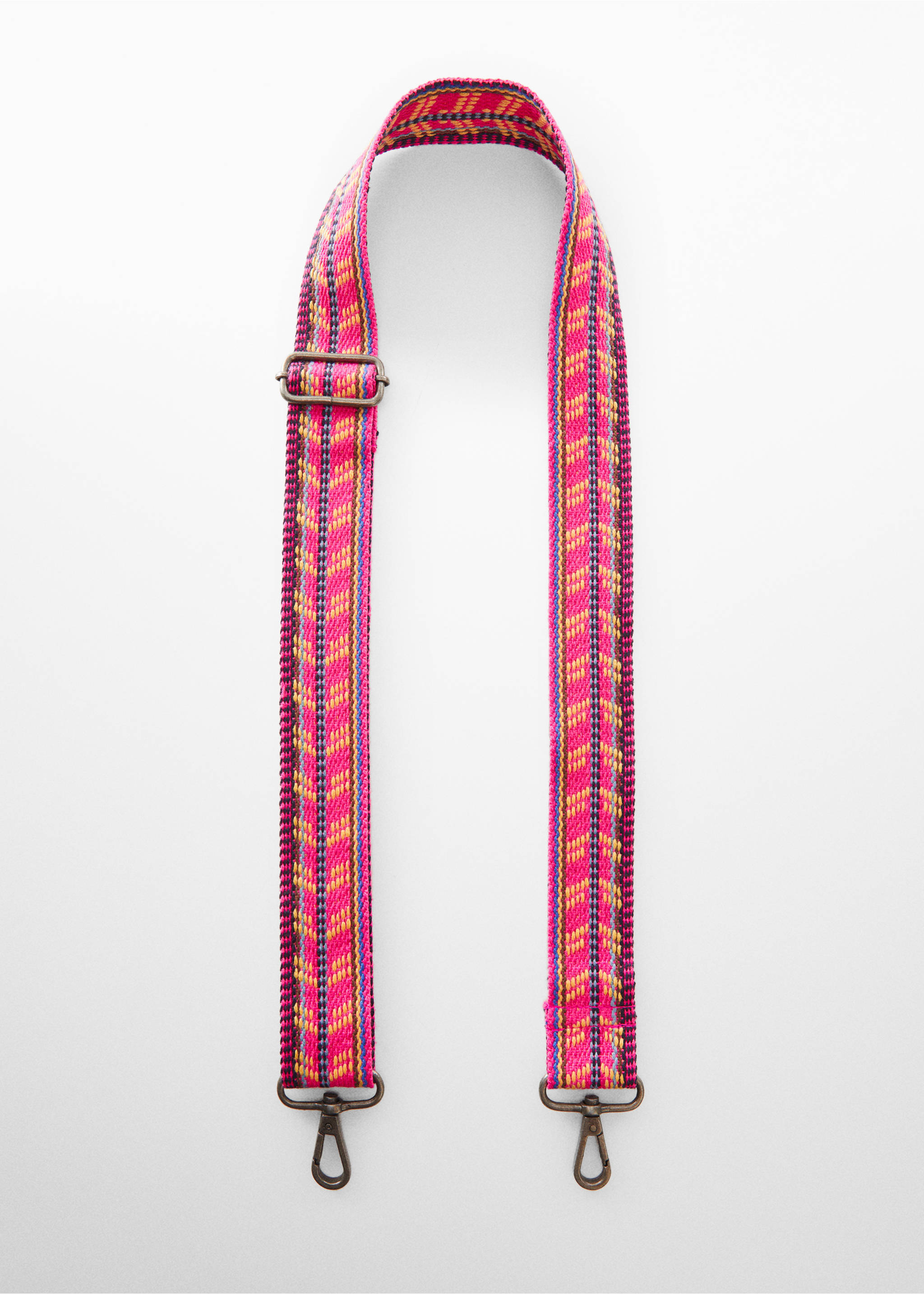 Patterned bag strap - Article without model, Neon Pink. Ref: 67070679-00.