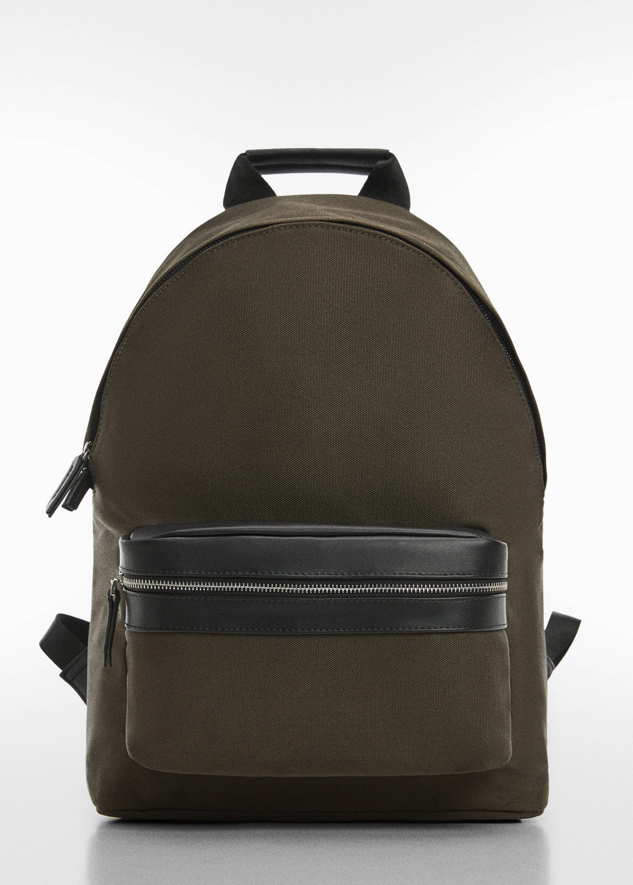 Rucksack mit Details in Leder-Optik - null
