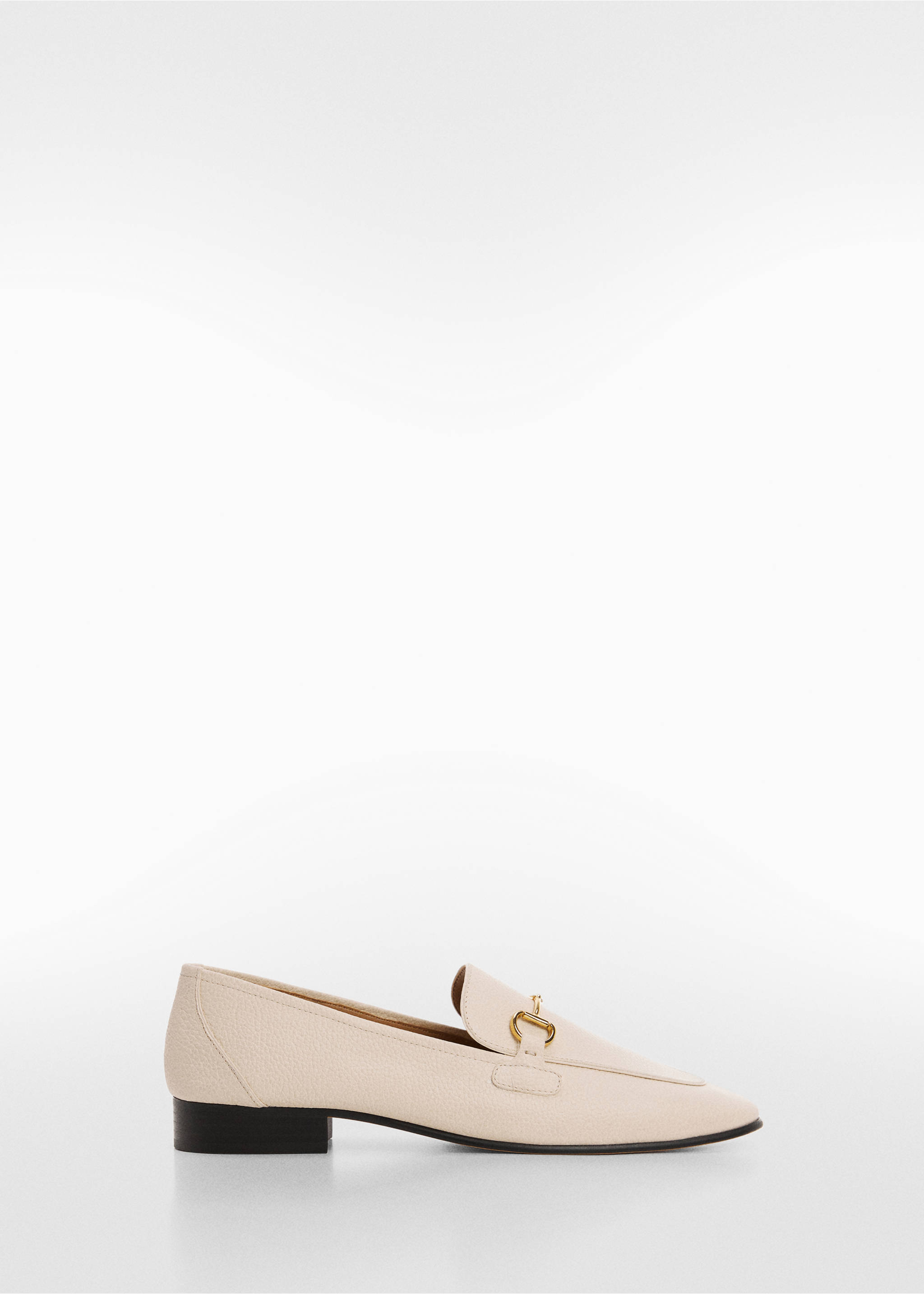 Leather loafers with metallic detail - Article without model, White. Ref: 67072527-00.