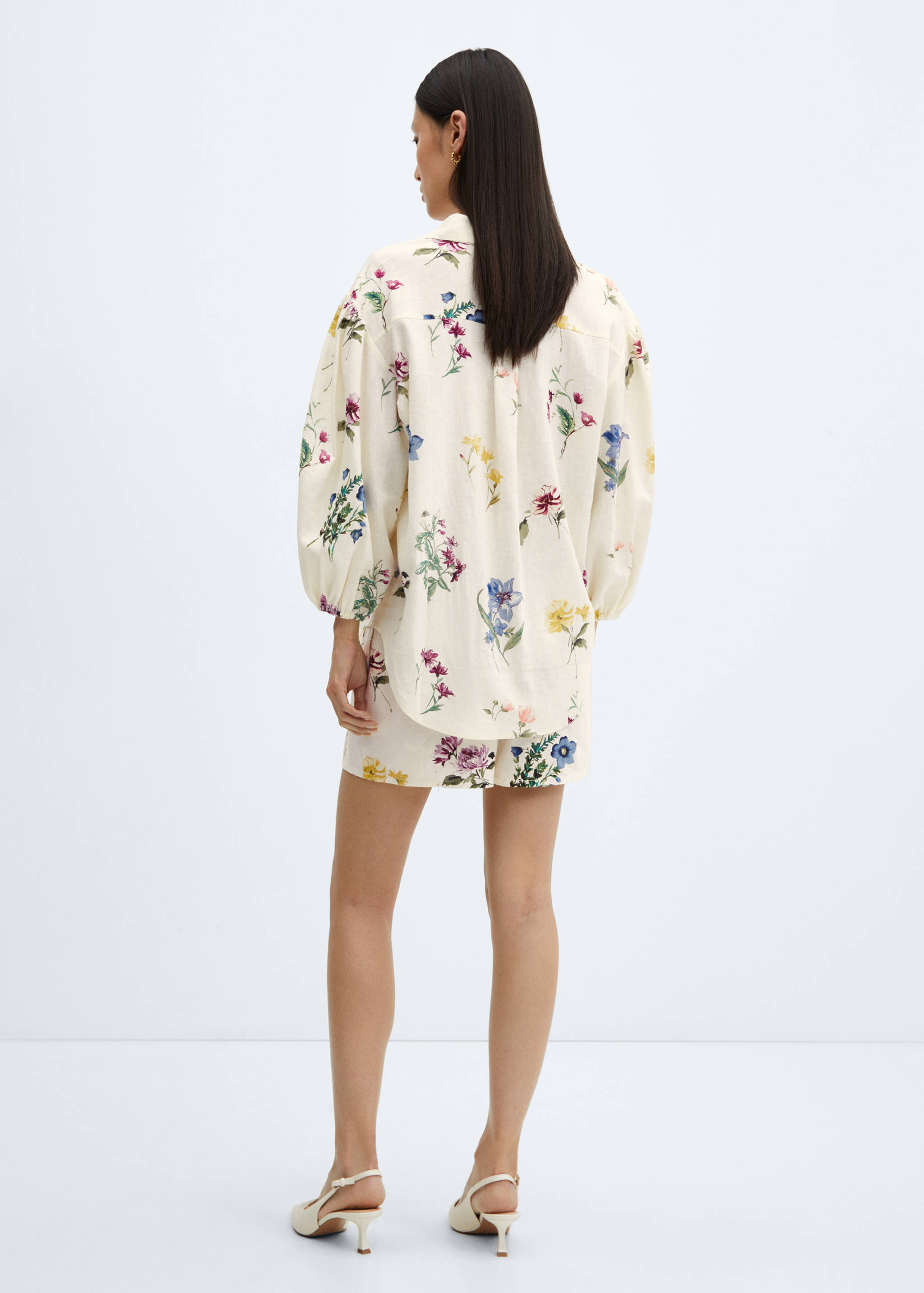 Chemise en lin à fleurs - Verso de l’article
