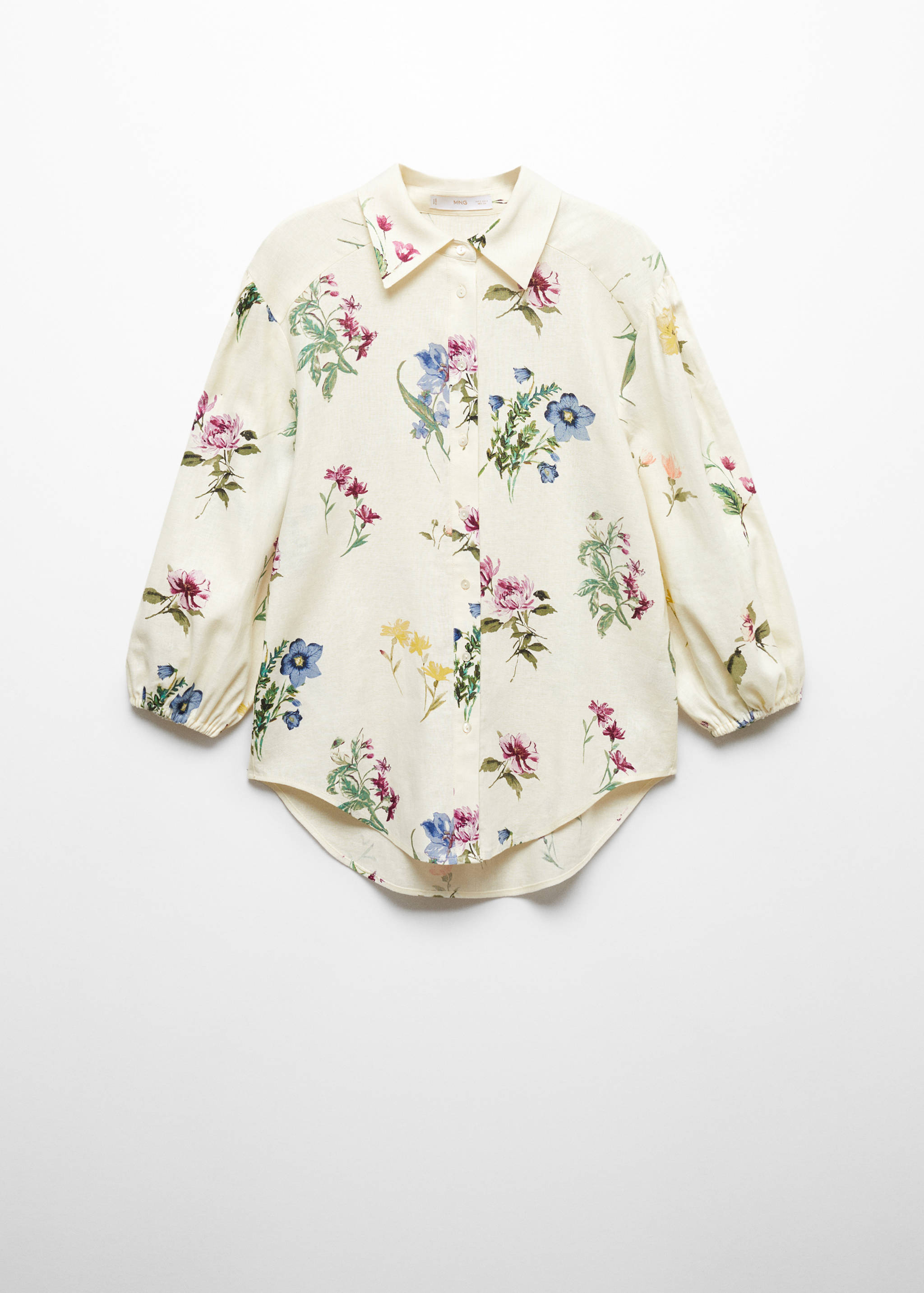 Chemise en lin à fleurs - Article sans modèle