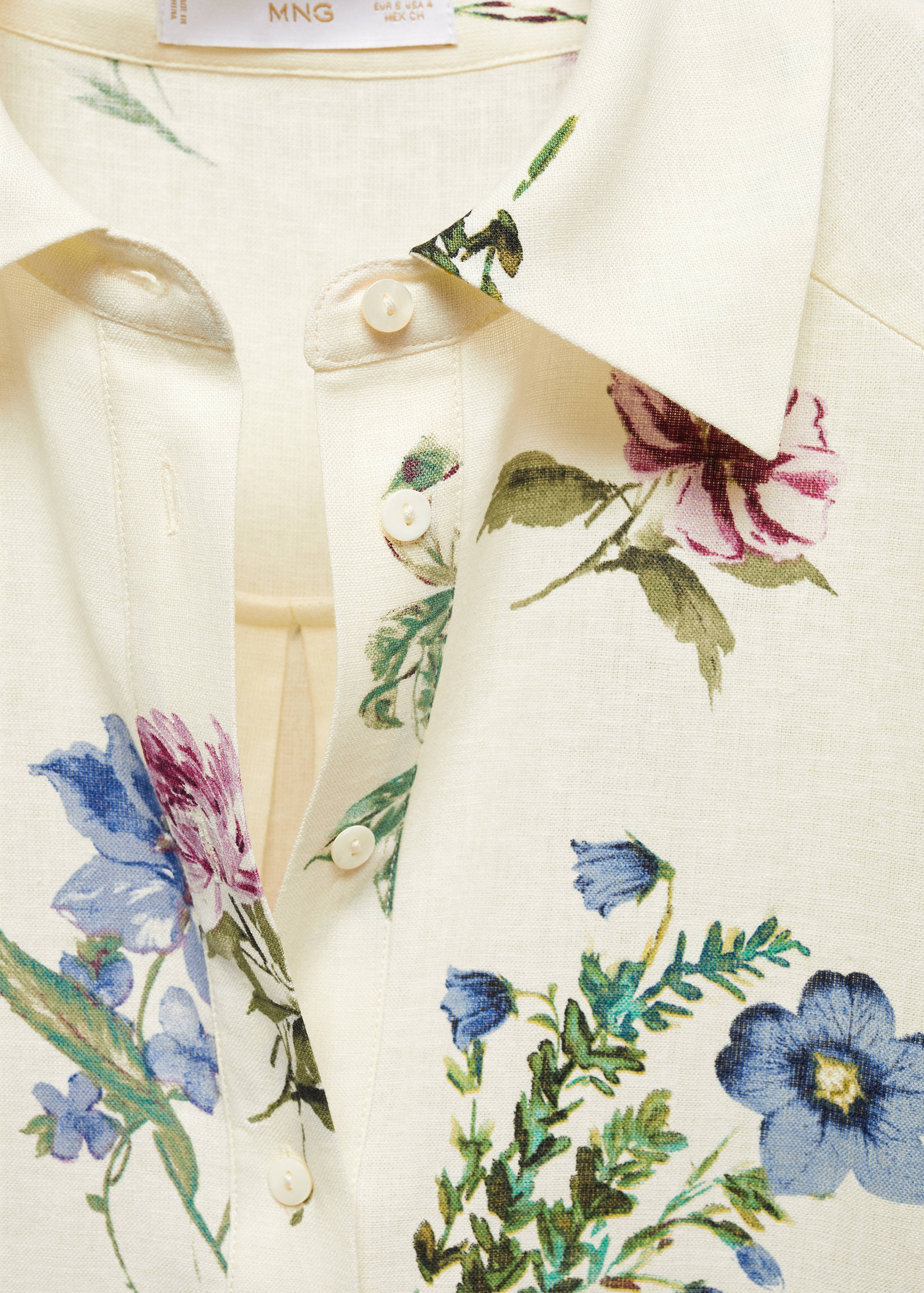 Chemise en lin à fleurs - Détail de l'article 8