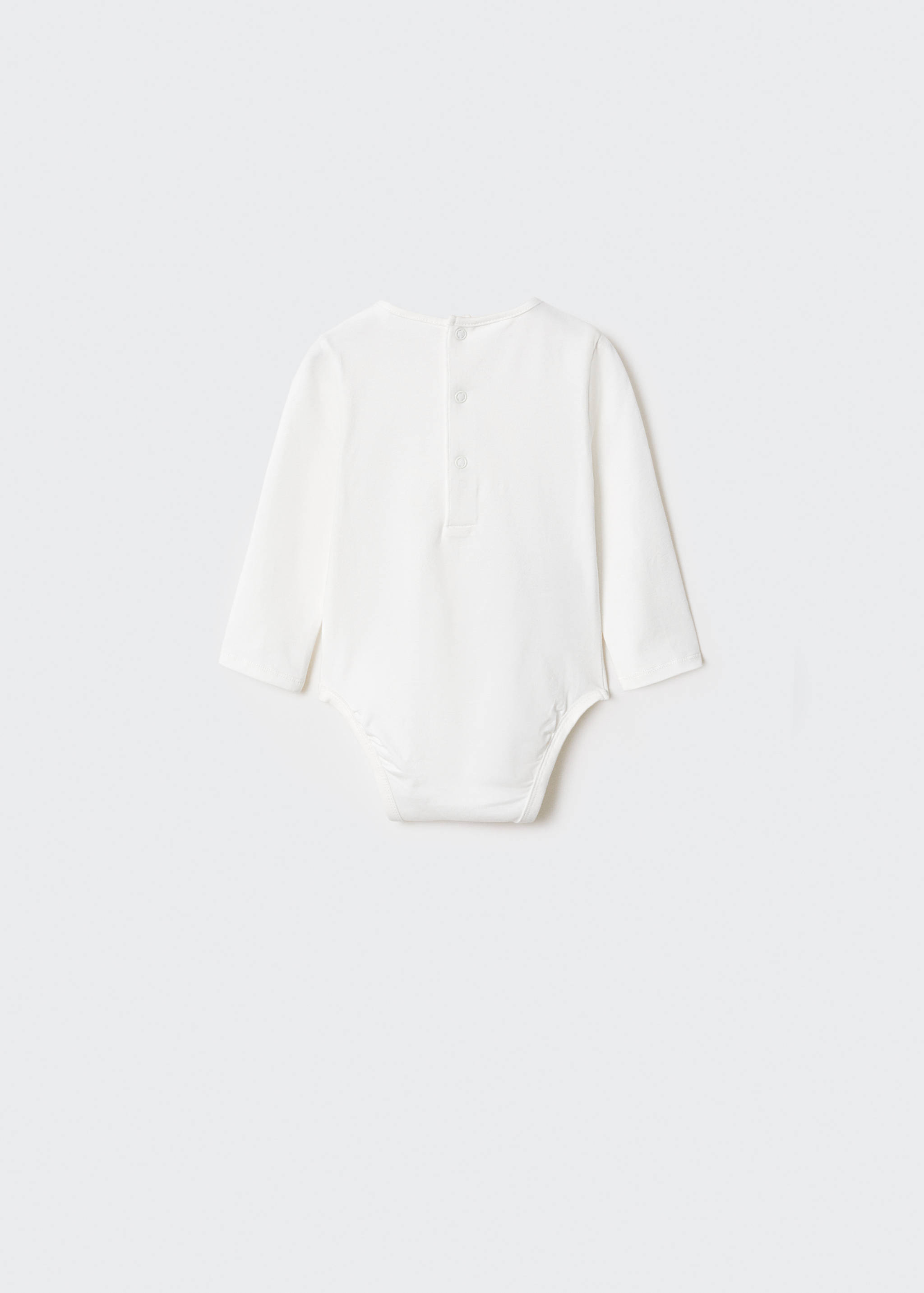 Organic cotton body with message - Reverse of the article