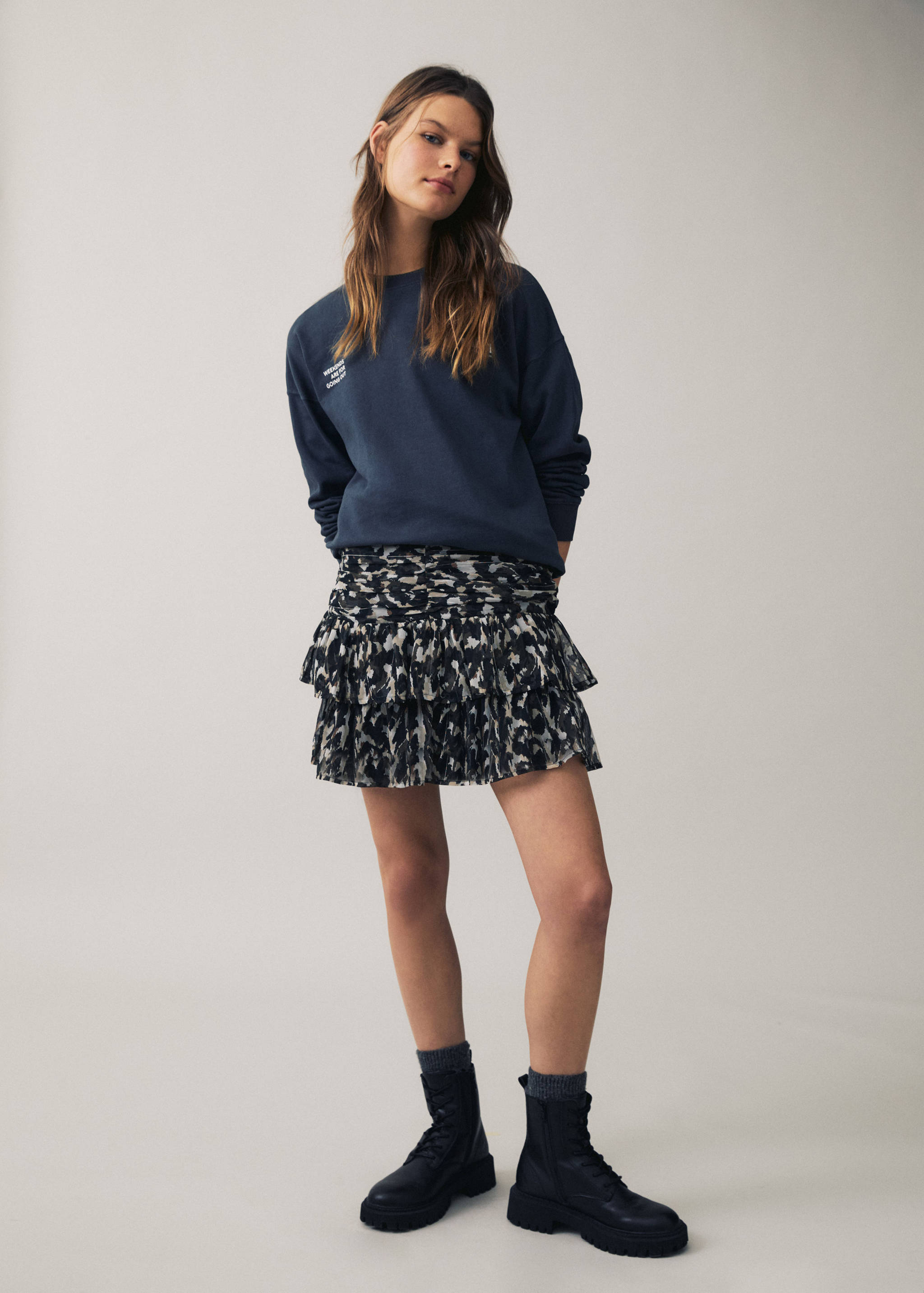Printed ruffle skirt - Details of the article 5