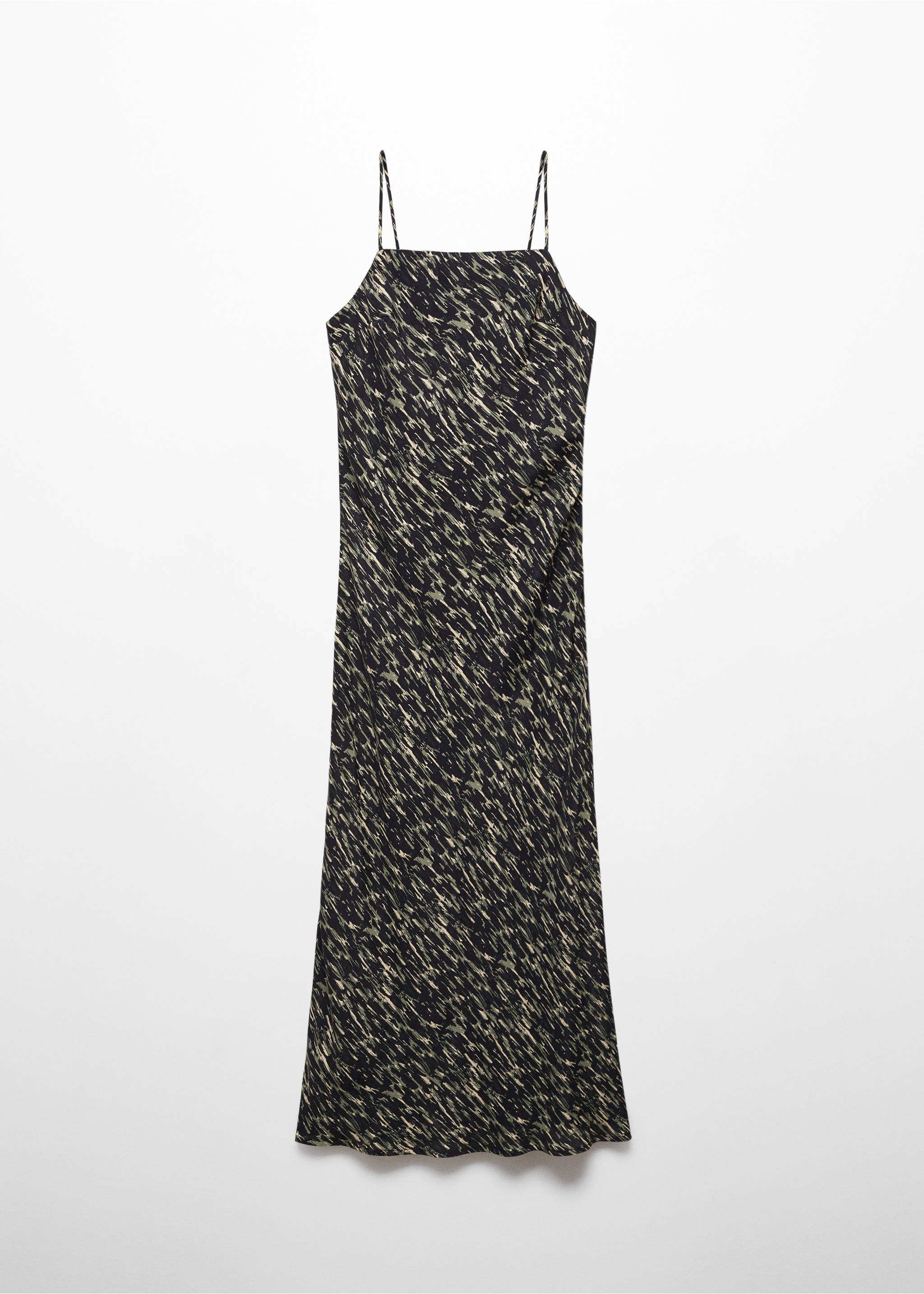 Midi printed dress - Article without model, Black. Ref: 67072915-00.