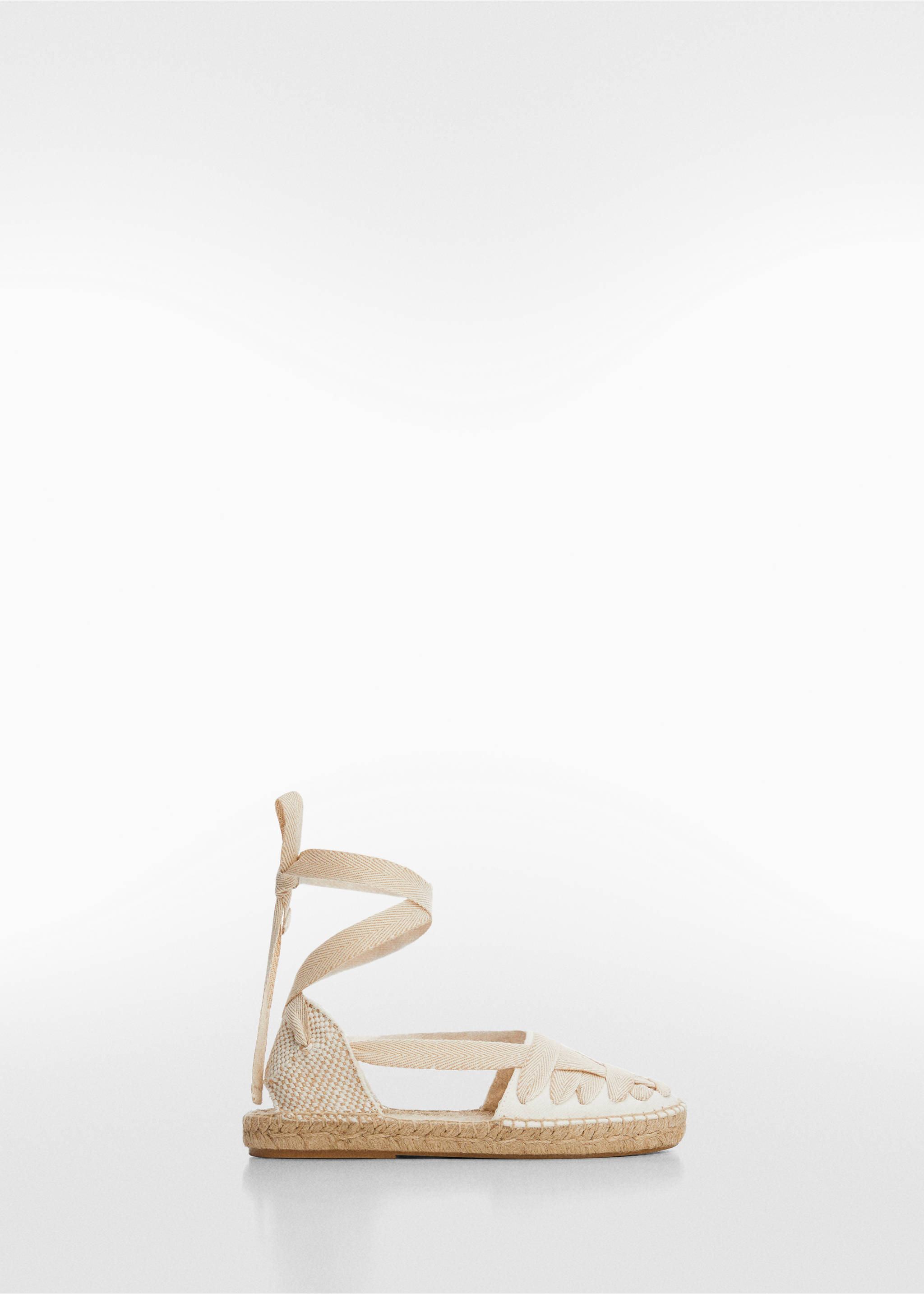 Espadrilles lacets - Article sans modèle, Sable. Ref: 67073682-00.
