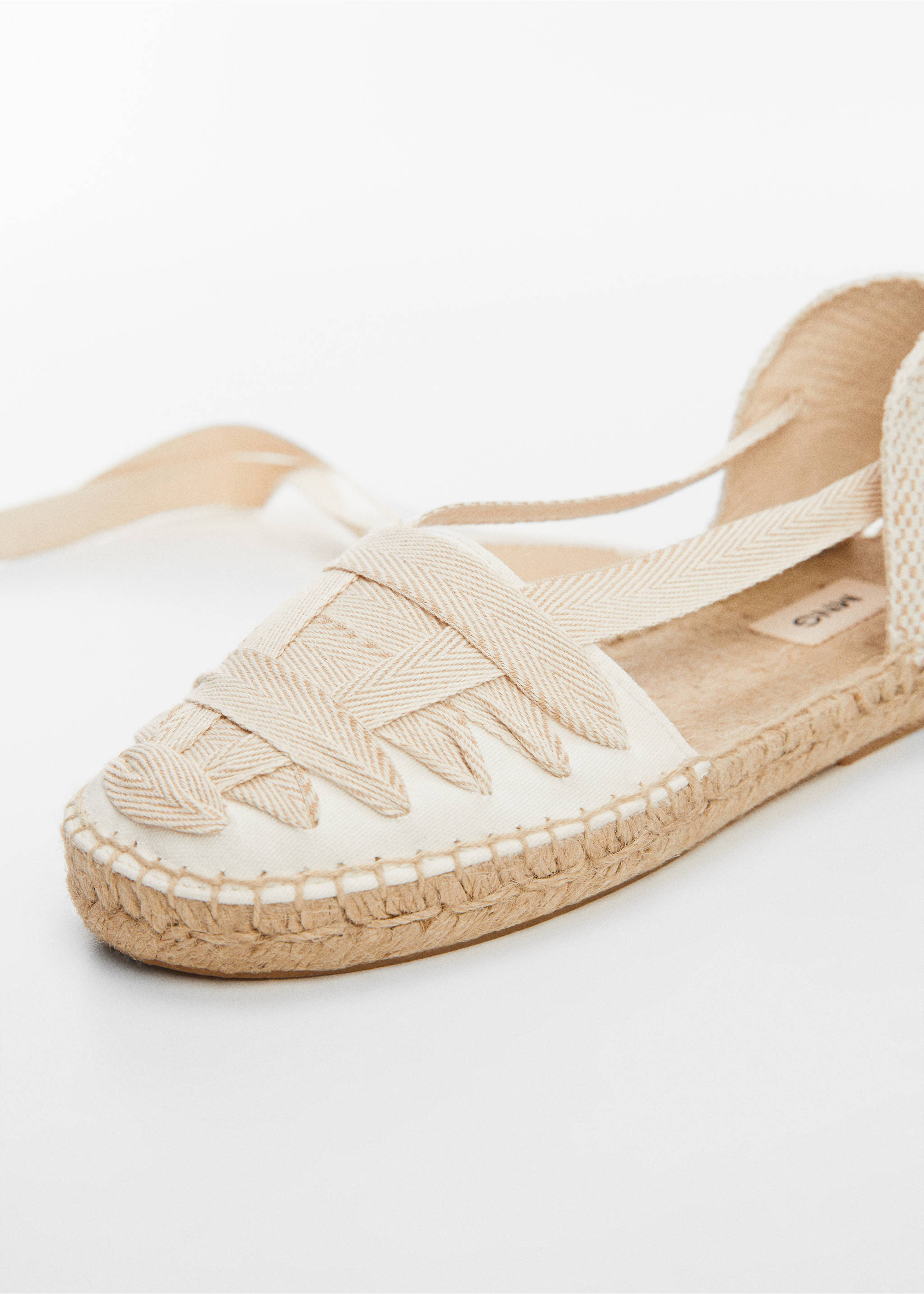 Espadrilles lacets - Détail de l'article 2, Sable. Ref: 67073682-00.