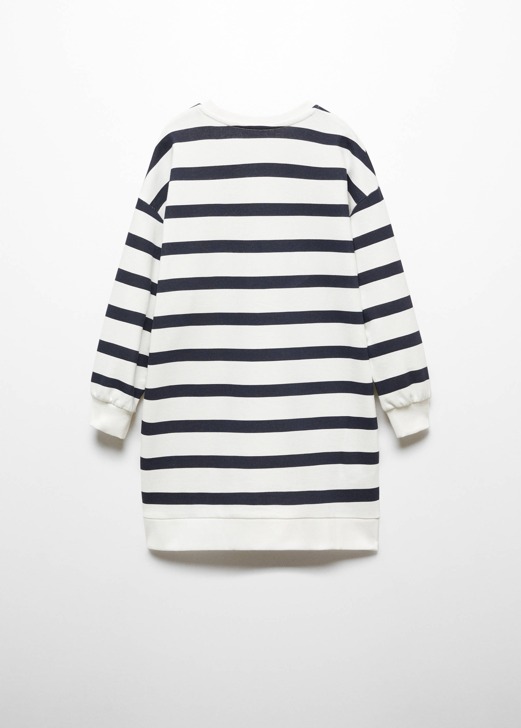 Striped sweatshirt dress - Reverse of the article