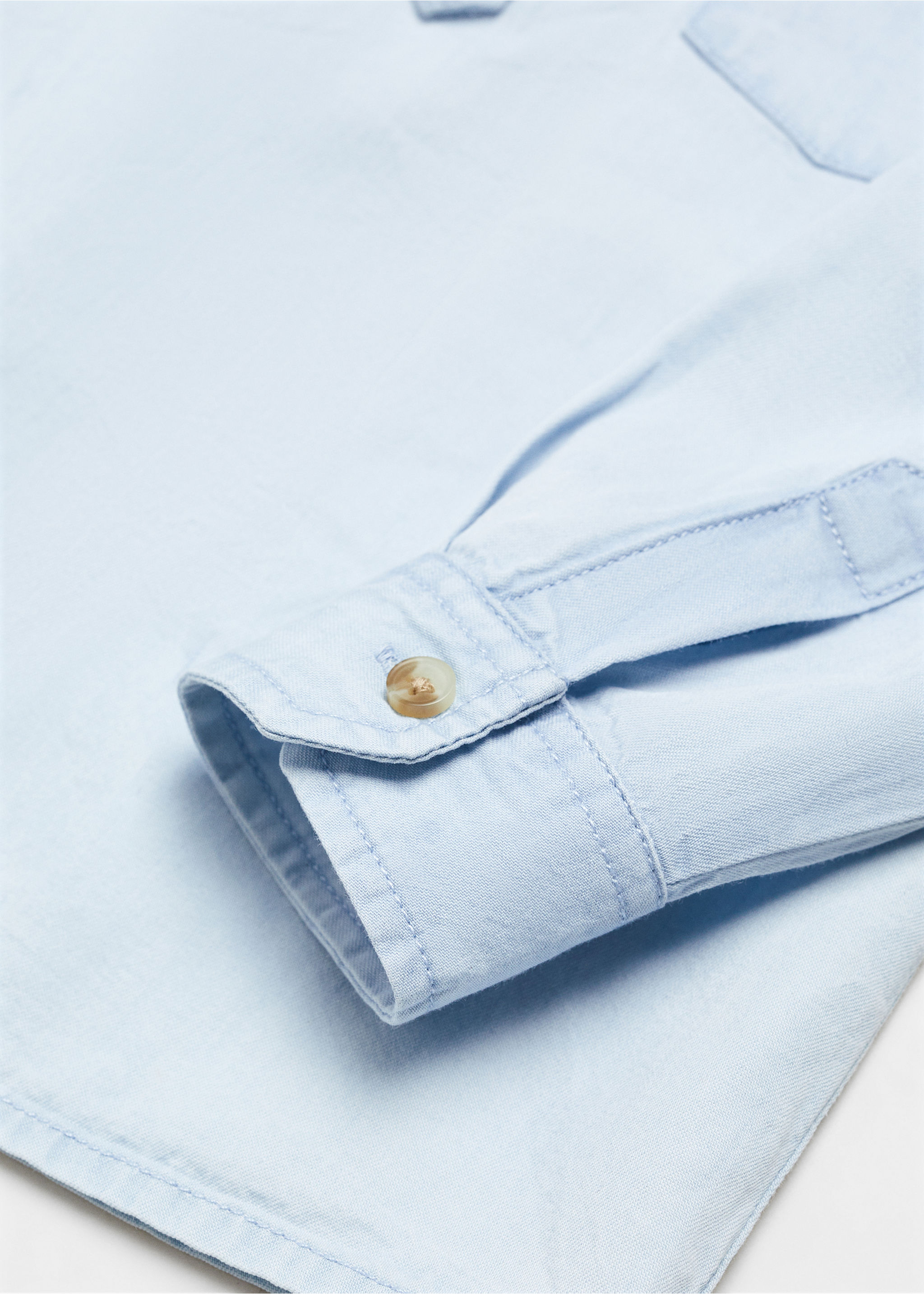 Chest-pocket cotton shirt - Details of the article 0