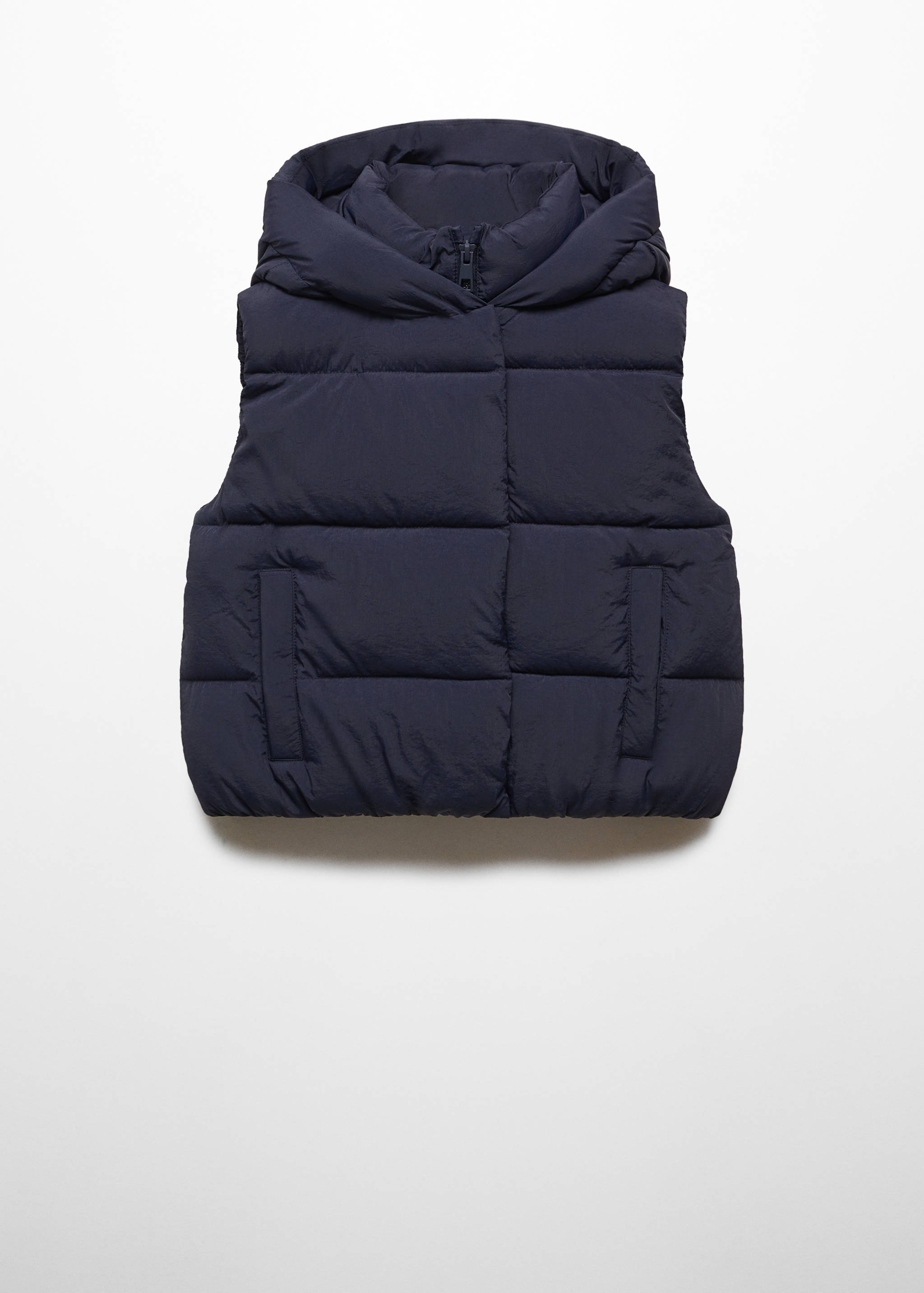 Quilted gilet with hood - Article without model