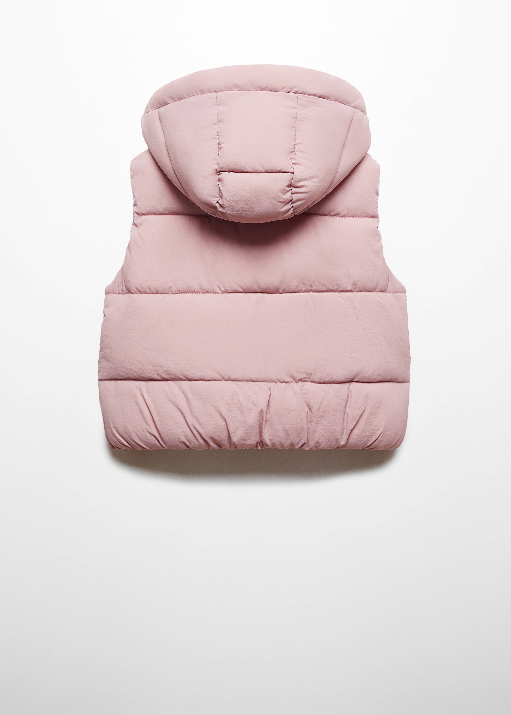 Quilted gilet with hood - Reverse of the article