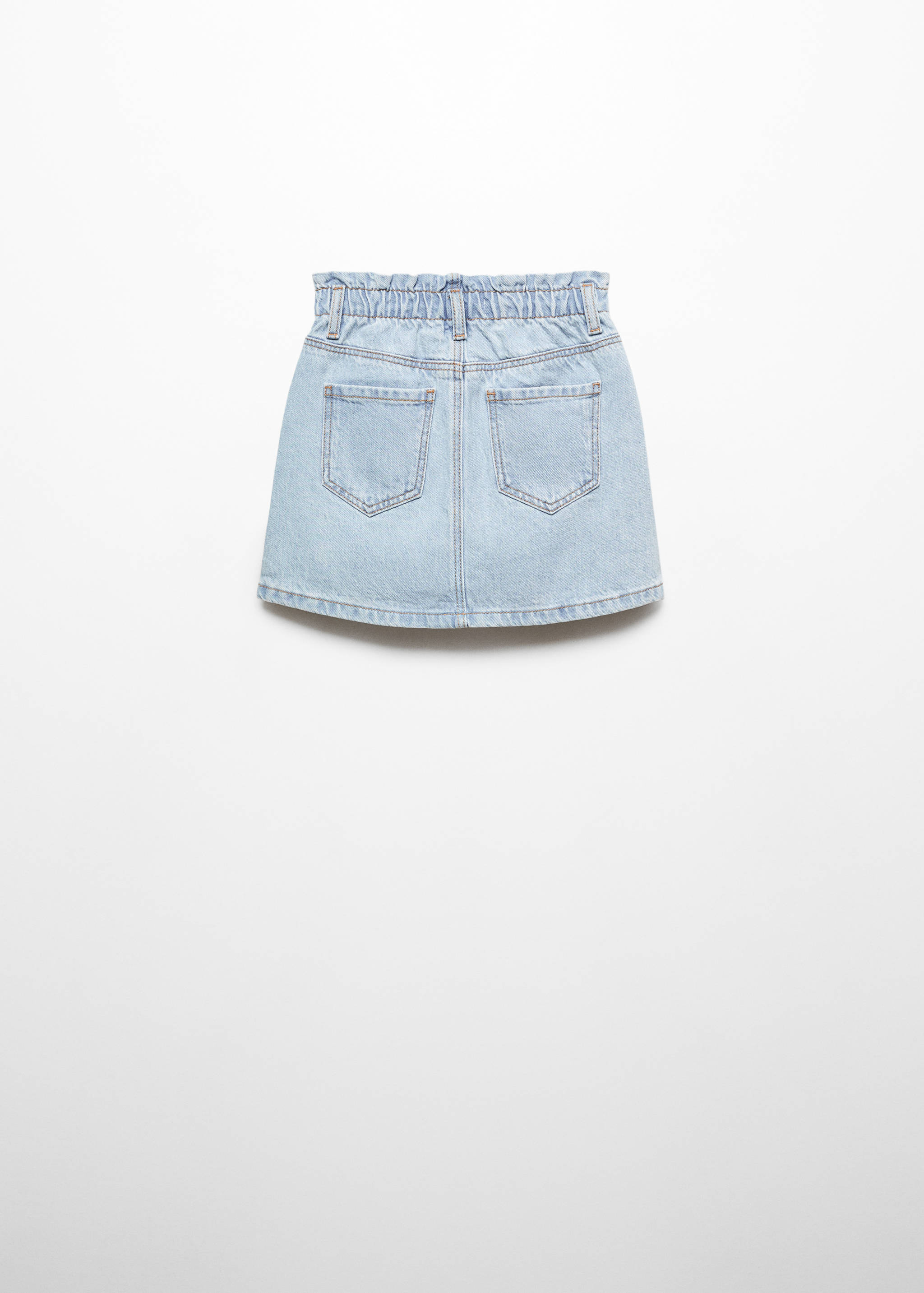 Paperbag denim skirt - Reverse of the article