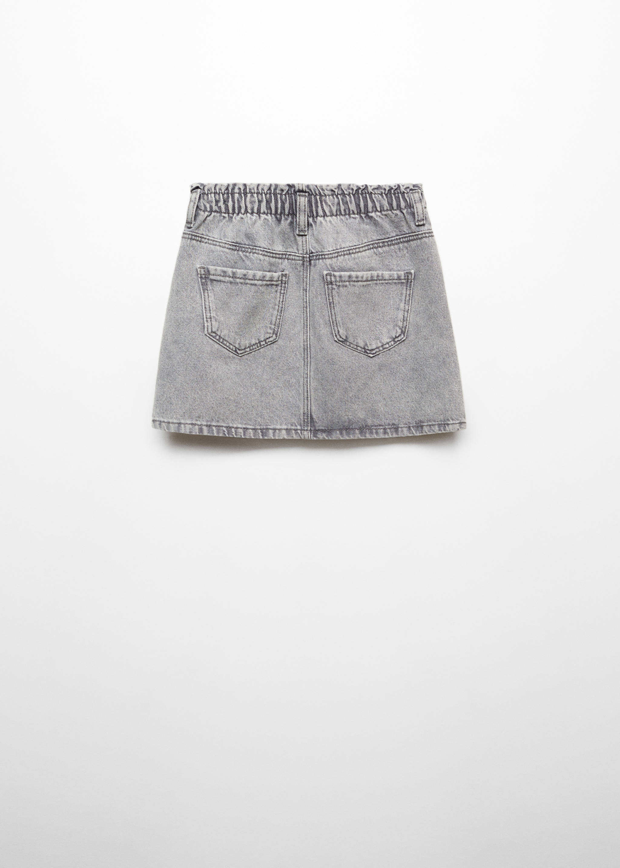 Paperbag denim skirt - Reverse of the article