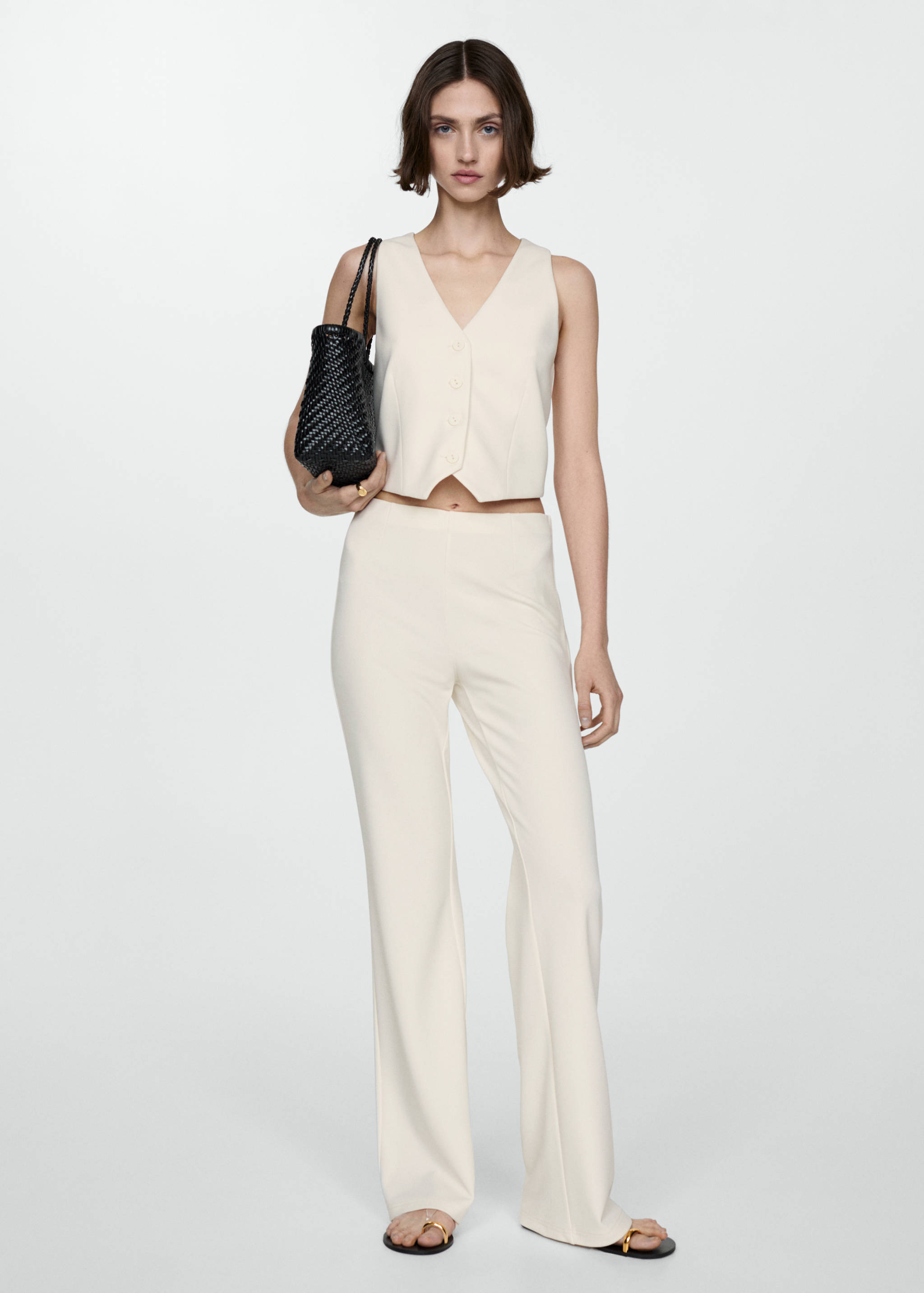 Suit waistcoat with buttons - General plane