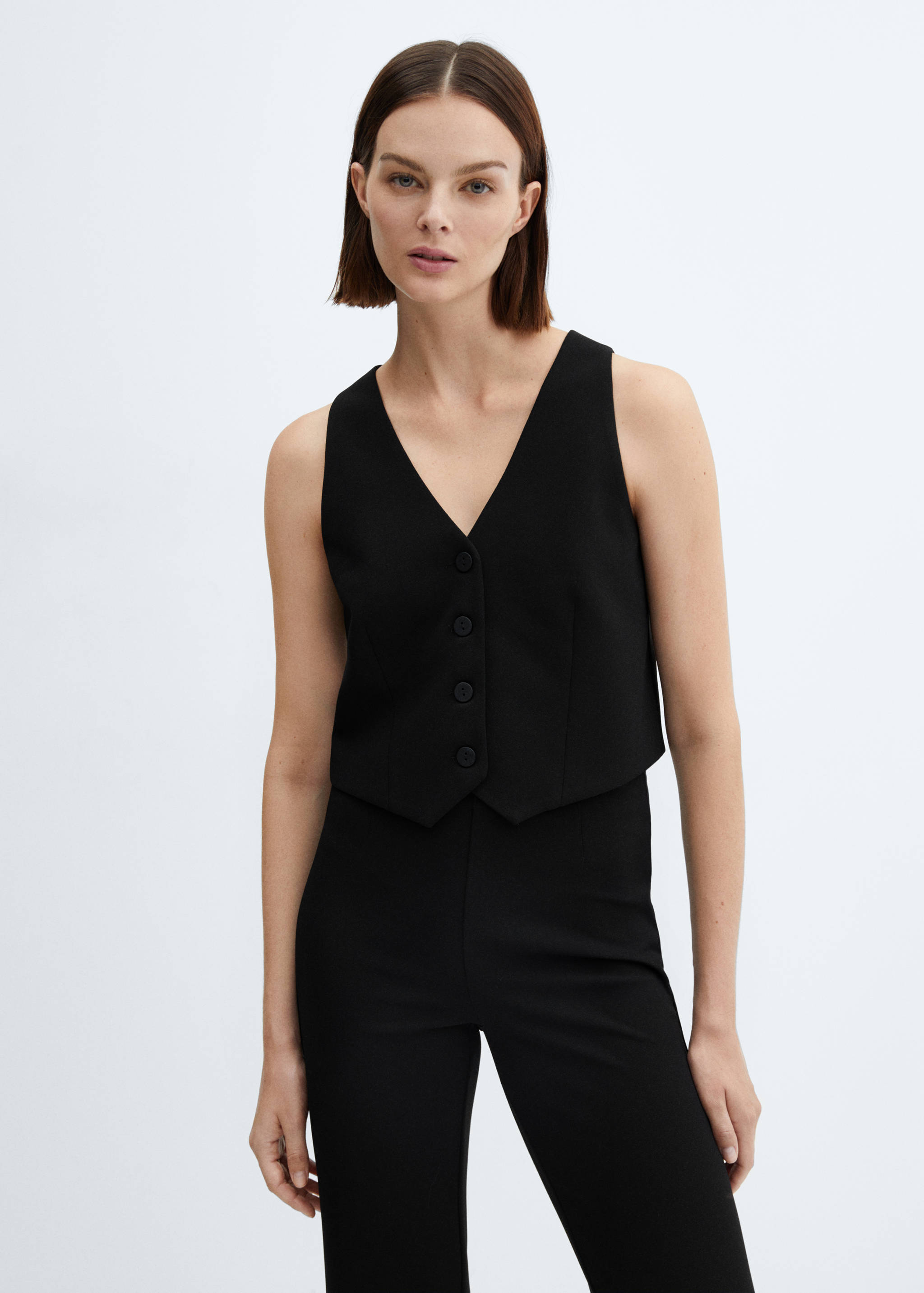 Väst med knappar - Bild av mittparti