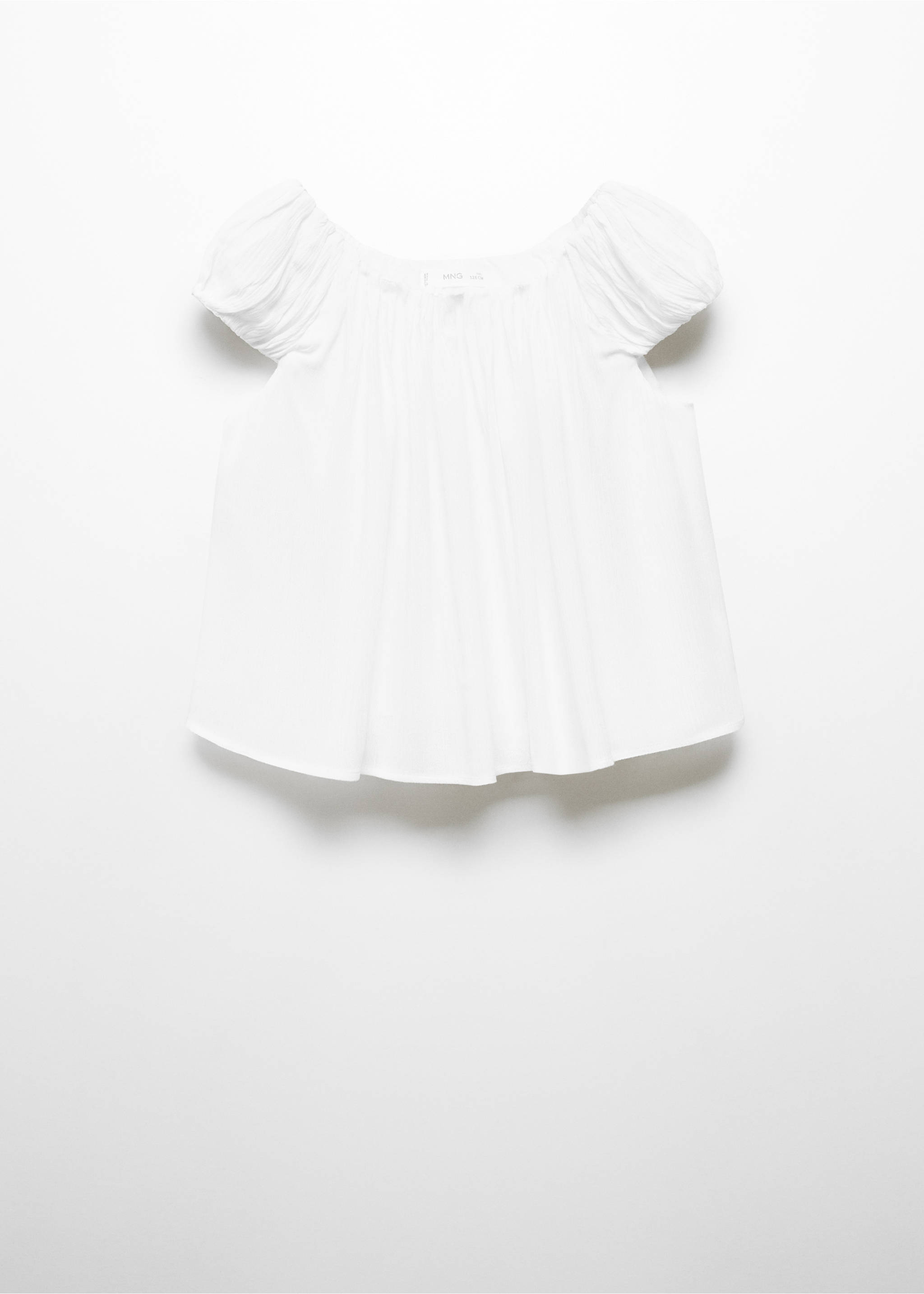 Ruched detail blouse - Article without model, White. Ref: 67073697-00.