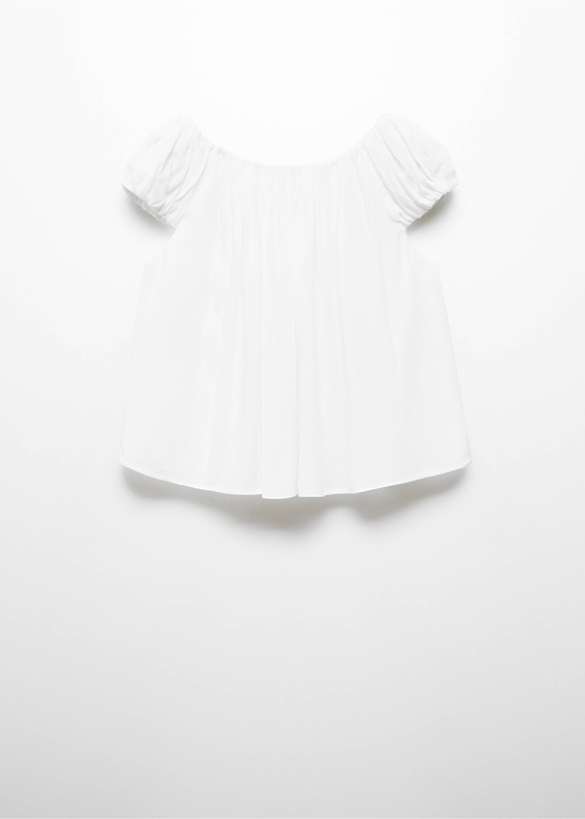 Ruched detail blouse - Reverse of the article, White. Ref: 67073697-00.