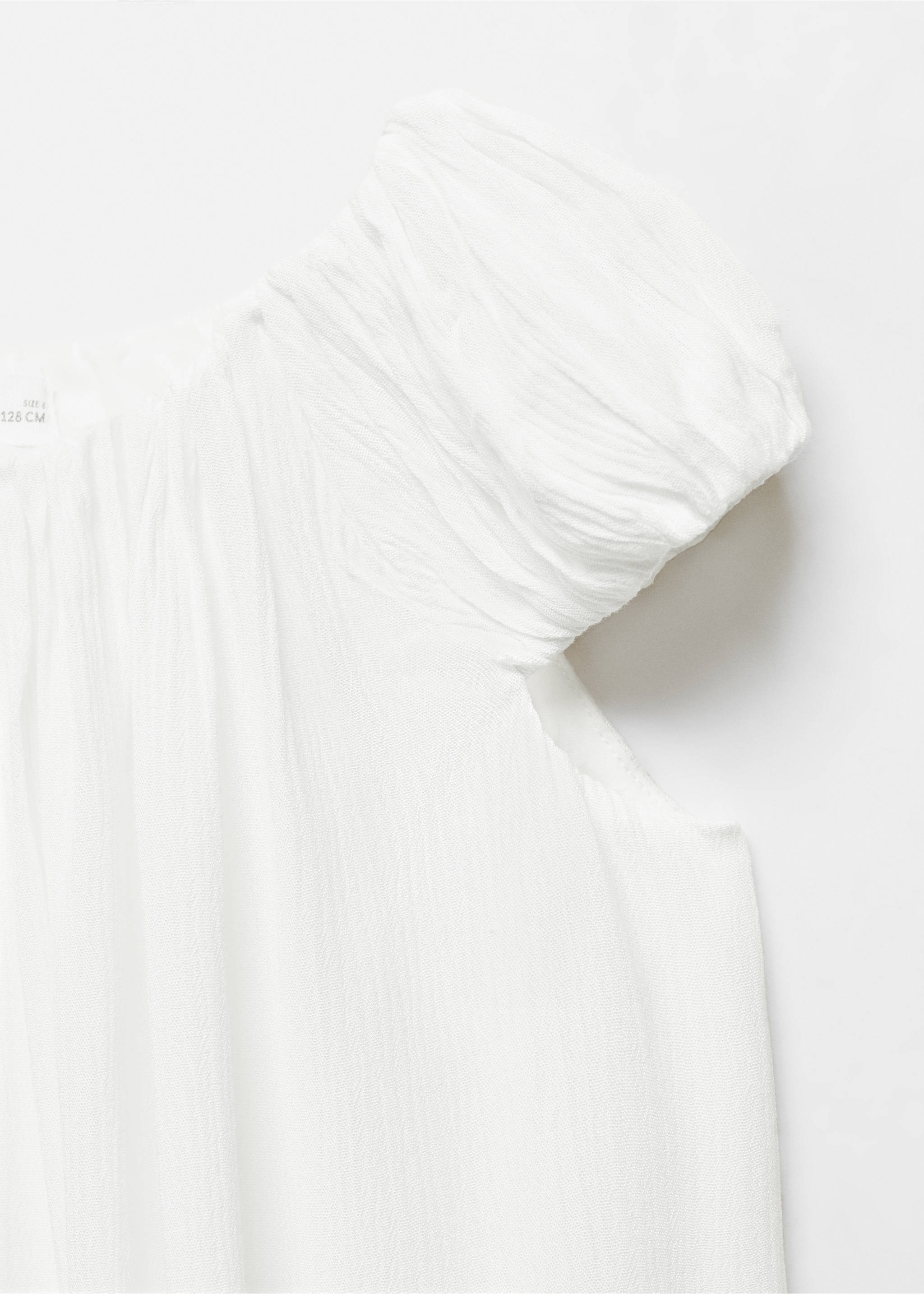 Ruched detail blouse - Details of the article 8, White. Ref: 67073697-00.