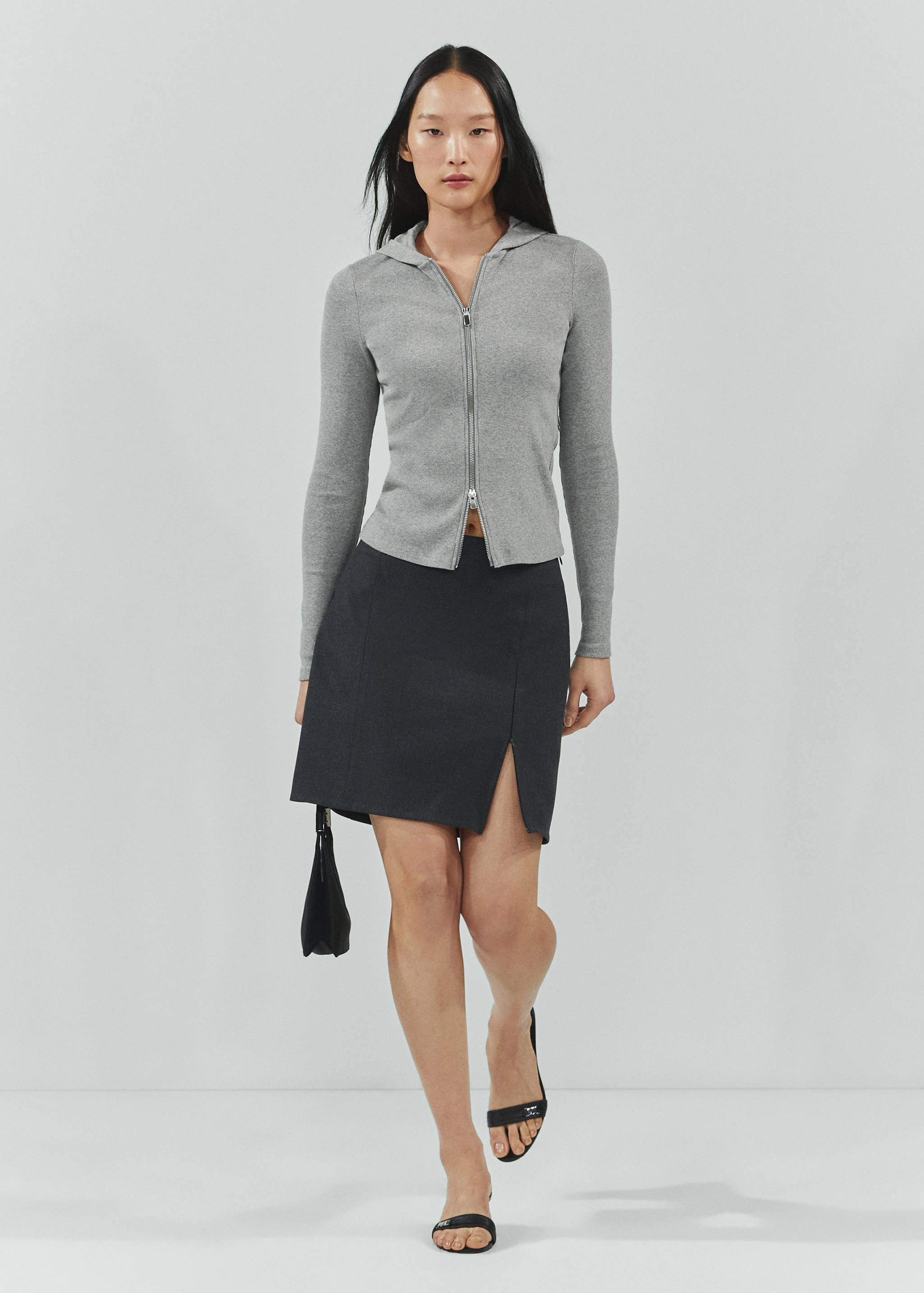 Sweatvest met capuchon - Overzichtstekening