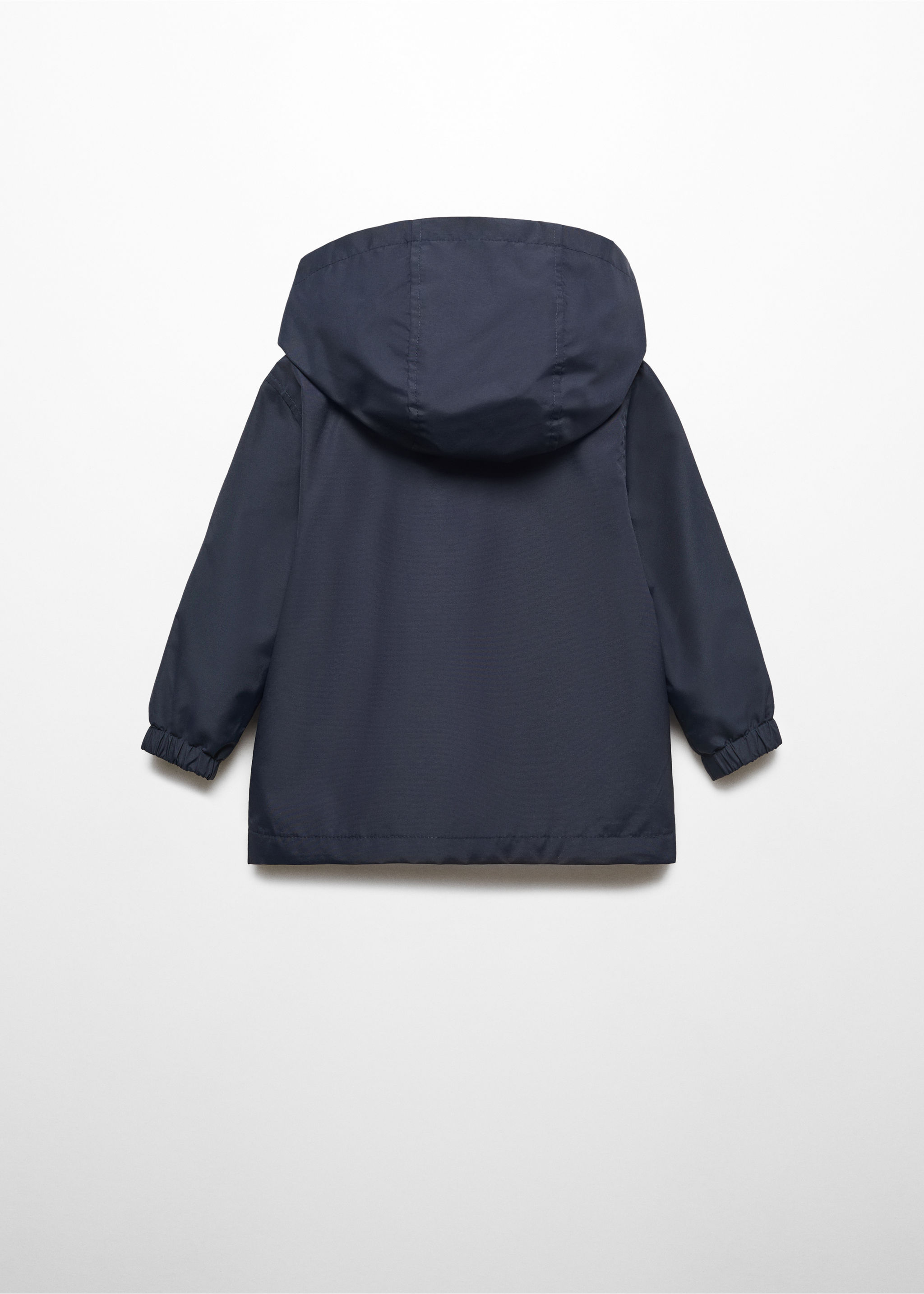 Hooded water-repellent parka - Reverse of the article