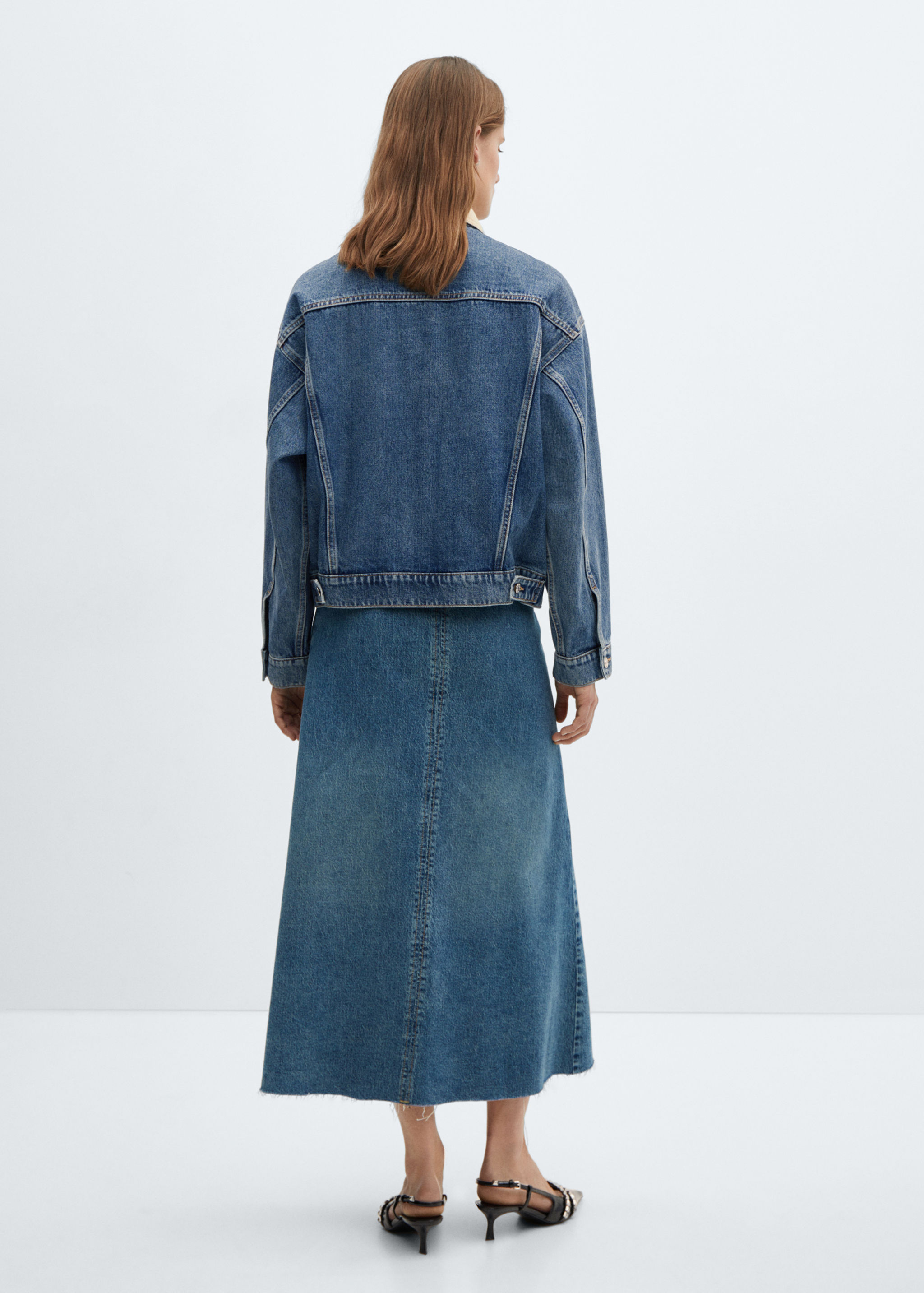 Blouson en jean contrasté - Verso de l’article